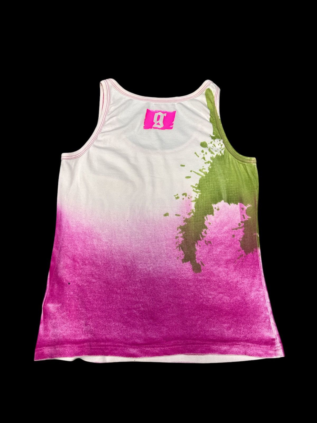 John Galliano JOHN GALLIANO SMILEY TIE DYE PRINT SLEEVELESS SHIRT Size S / US 4 / IT 40 - 2 Thumbnail