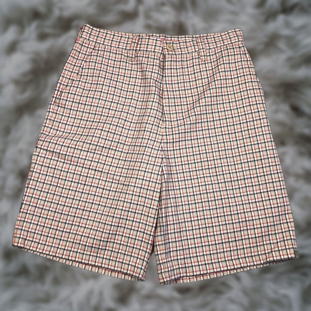 Katin Katin Men's Polyester/Rayon Flat Front Shorts Blue/Red/Tan Plaid • Size 32 Size US 32 / EU 48 - 1 Thumbnail