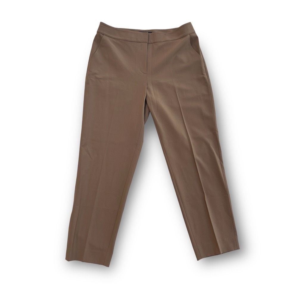 St. John St. John Straight Leg Mid Rise Trouser Pants Press Pleats in Brown Women’s 10 Size 32" / US 10 / IT 46 - 4 Thumbnail