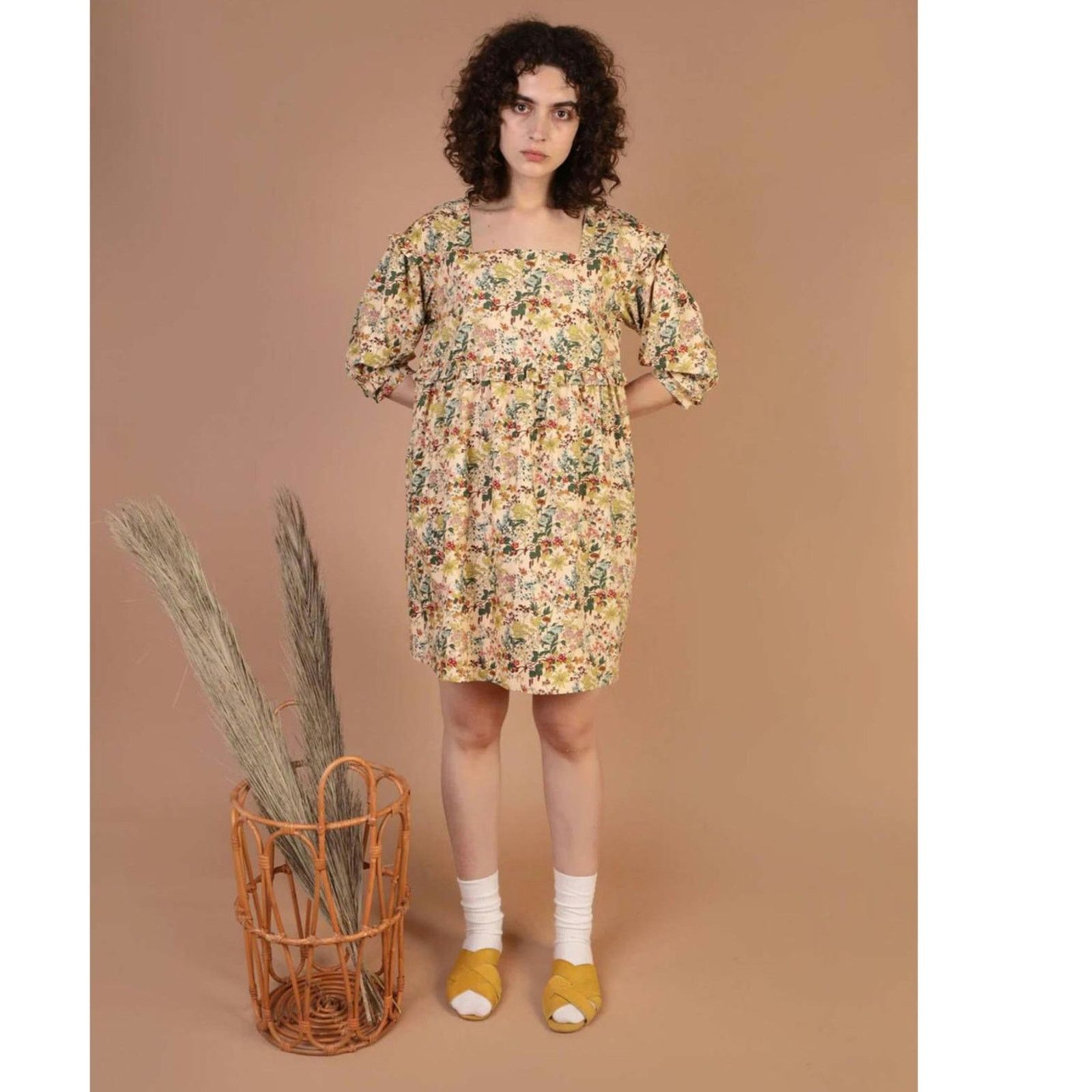 Anthropologie × Free People NWT Meadows Daphne Babydoll Dress $242 SIZE 4 (8/10) Cottage Size M / US 6-8 / IT 42-44 - 4 Thumbnail