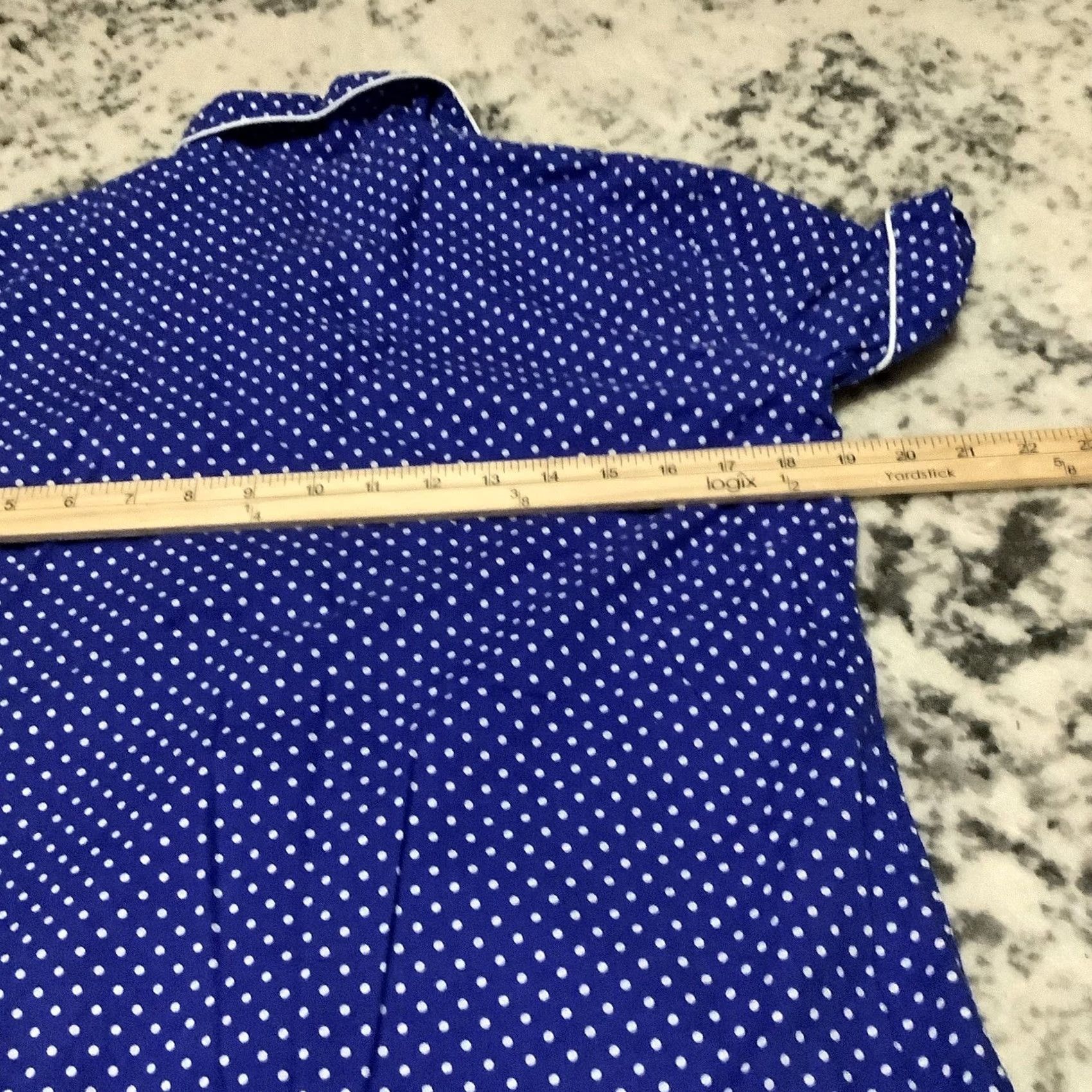 Ralph Lauren Lauren Ralph Shirt Womens S Blue sleep pajama top polka dot short sleeve Size S / US 4 / IT 40 - 6 Thumbnail