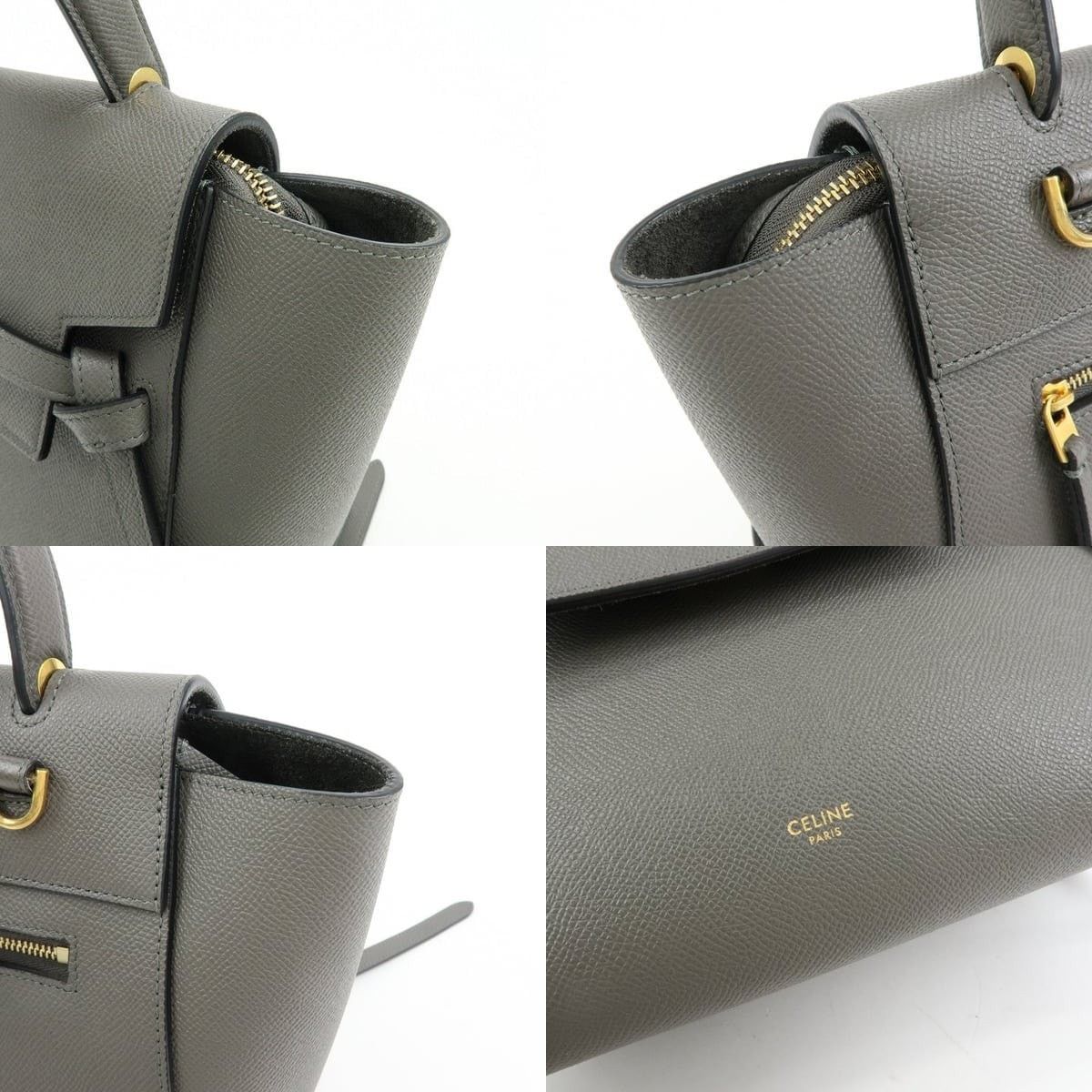 Celine Celine Micro Belt Bag Calfskin Top Handle Gray Size ONE SIZE - 6 Thumbnail