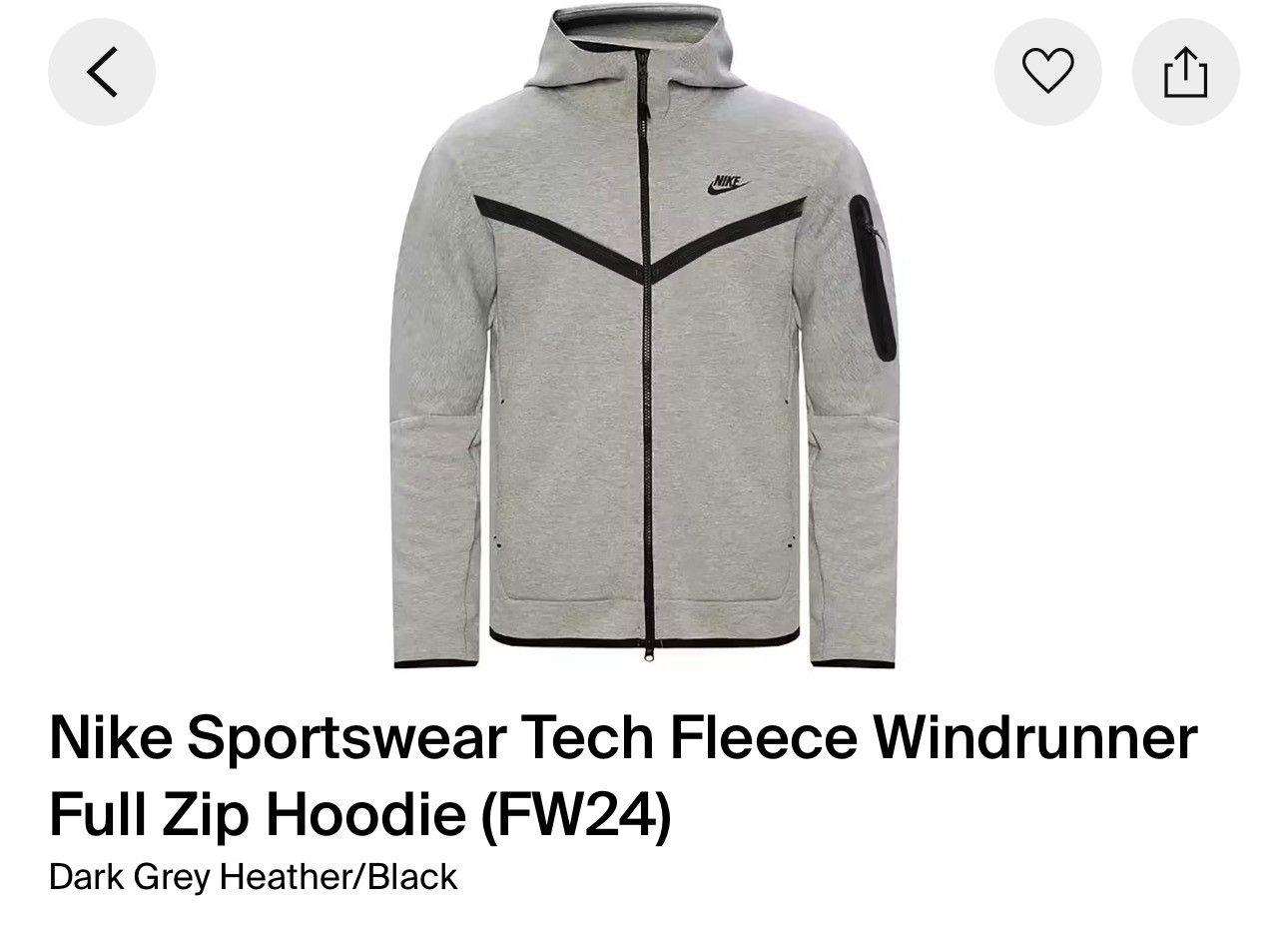 Nike Nike Sportswear Tech Fleece Windrunner Full Zip Hoodie Size US M / EU 48-50 / 2 - 1 Thumbnail