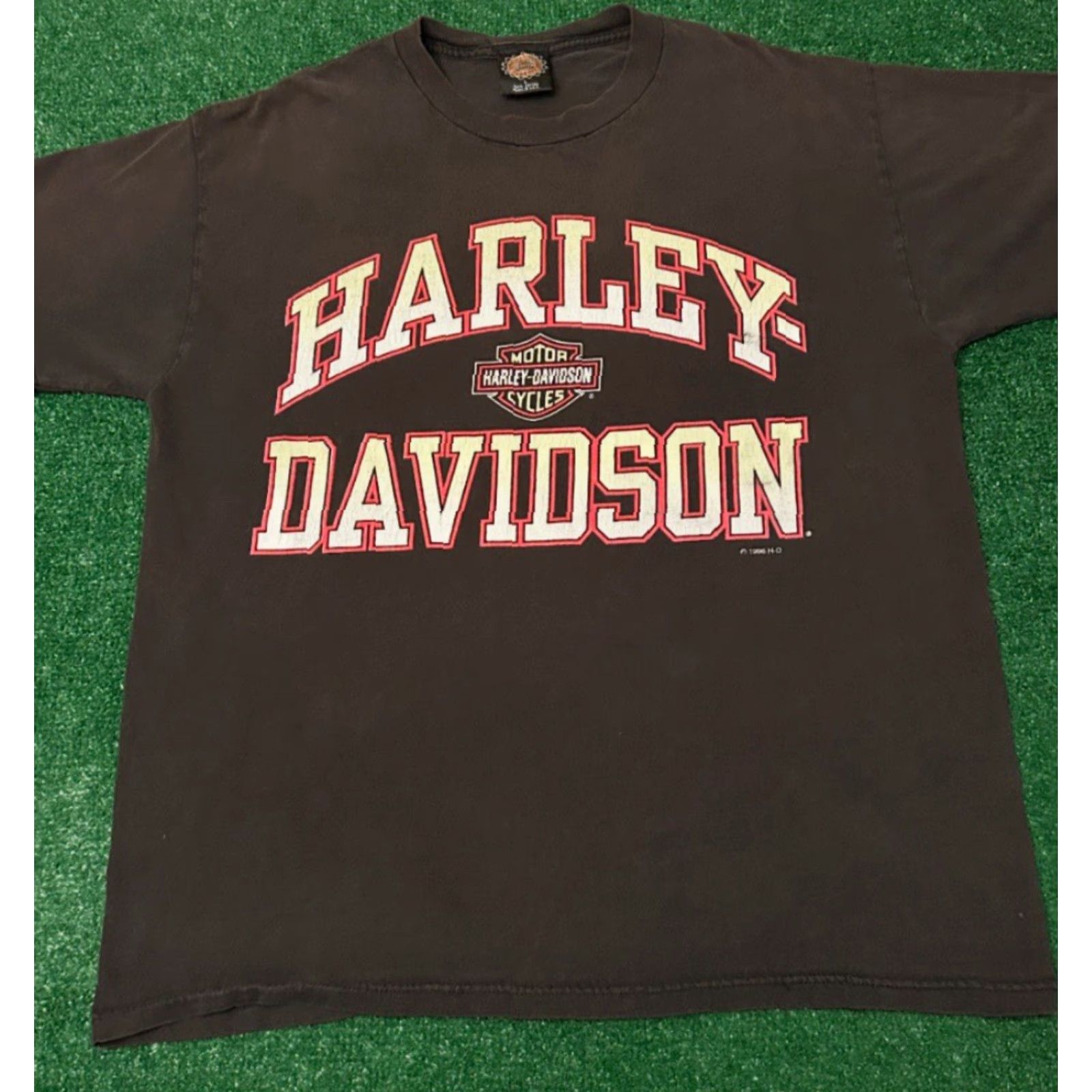 Harley Davidson VINTAGE Harley-Davidson Biker Big Logo Las Vegas 1996 VTG Shirt Mens Large L Black 90s Motorbike USA 1990-1999 Shirt Mens Size US L / EU 52-54 / 3 - 5 Thumbnail