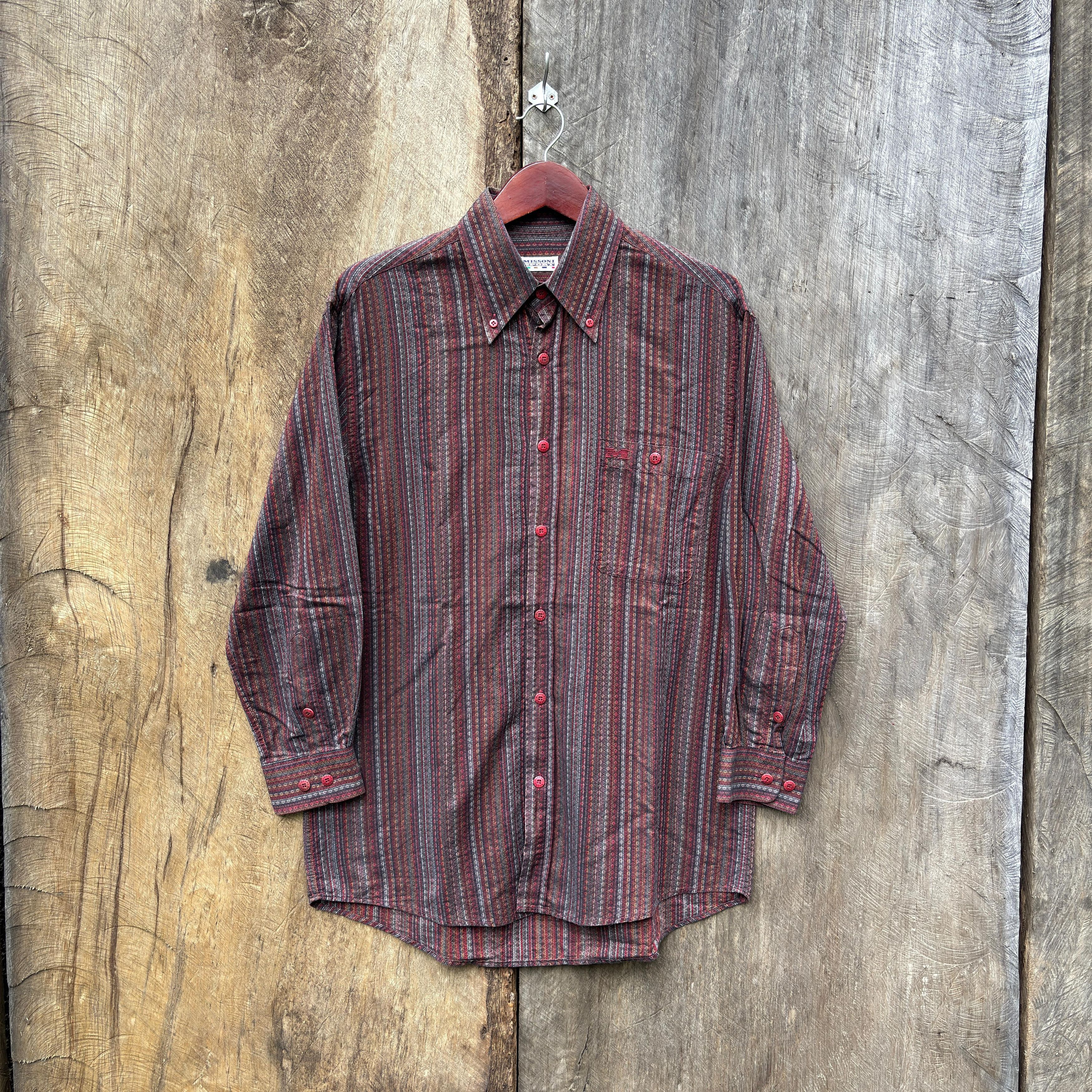 Missoni missoni sport vintage button up long sleeve shirt Size US S / EU 44-46 / 1 - 1 Thumbnail