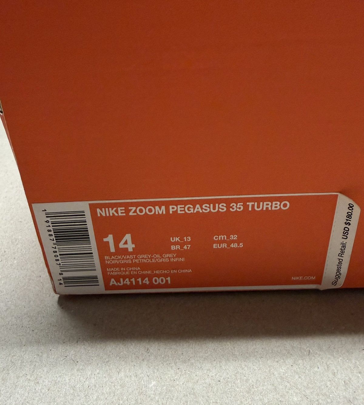 Nike Nike Zoom Pegasus 35 Turbo men’s size 14 running shoes Rare! Size US 14 / EU 47 - 6 Thumbnail