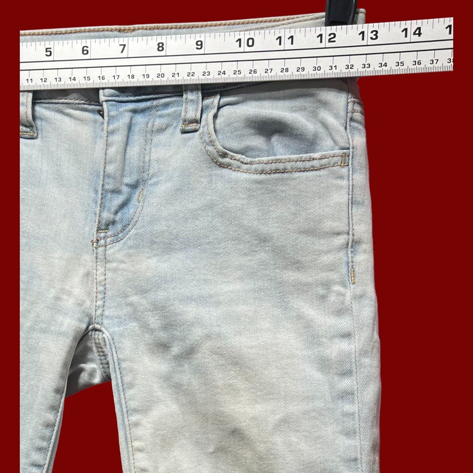 Other American Eagle - Women's Stretch Mid-Rise Skinny Jeans Distr Size 24" / US 00 / IT 34 - 3 Thumbnail