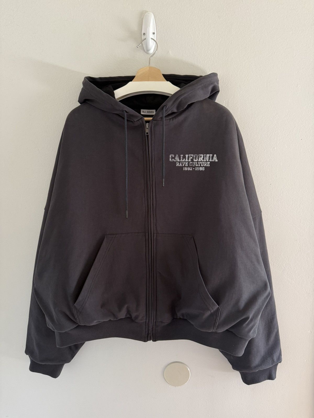Willy Chavarria JAPAN EXCLUSIVE Rave Culture Lined Padded Bomber Zip Hoodie Size US M / EU 48-50 / 2 - 3 Thumbnail