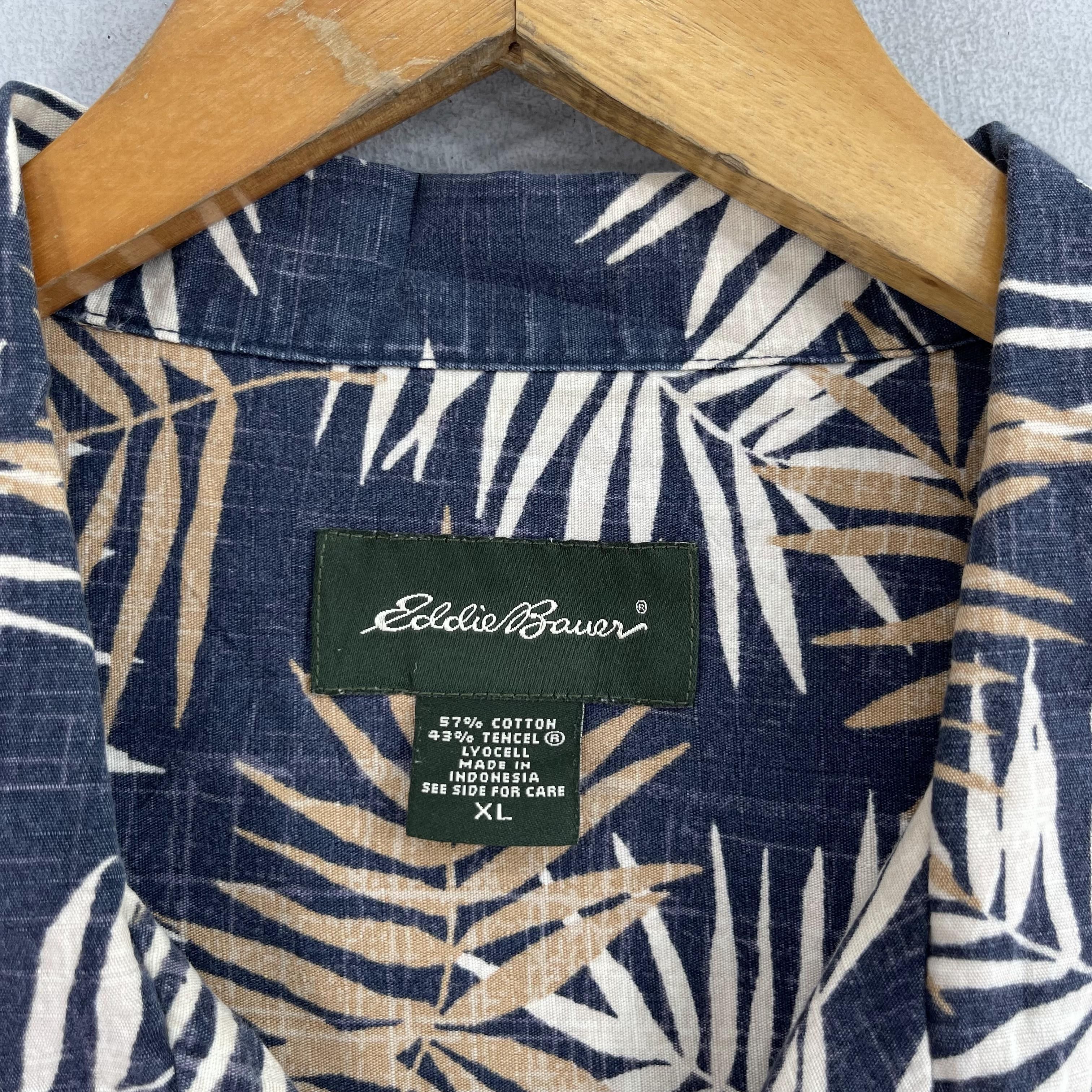 Eddie Bauer Vintage EDDIE BAUER Abstract Floral Motive Hawaii Shirt Size US XL / EU 56 / 4 - 5 Thumbnail