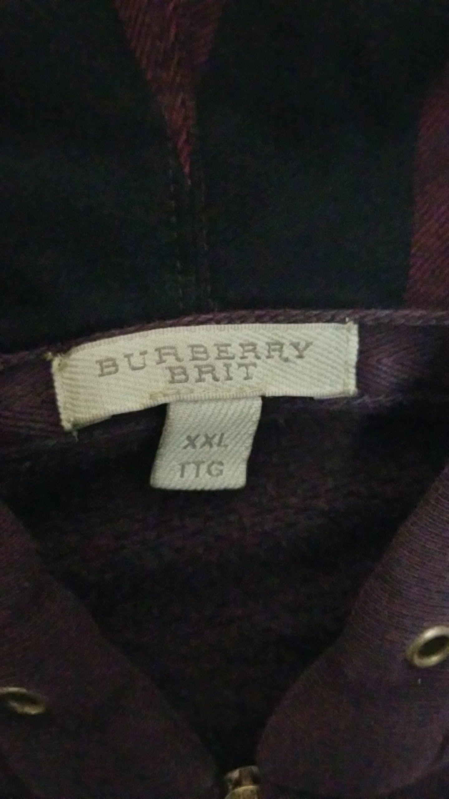 Burberry Maroon Burberry Brit Mens Zip Up Hoodie Size US XXL / EU 58 / 5 - 7 Thumbnail