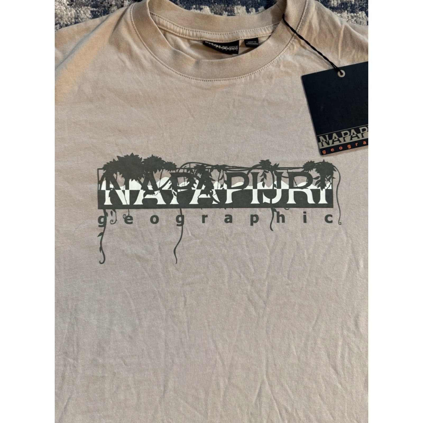 Napapijri Napapijri T-Shirt Beige Crew Neck Short Sleeve Logo Regular Size S Men NWT NWT Size US S / EU 44-46 / 1 - 2 Thumbnail