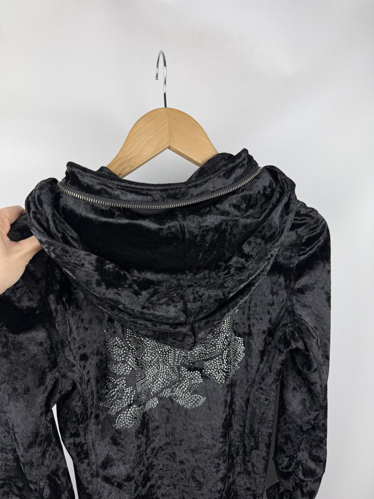CIVARIZE × Japanese Brand Civarize Y2K Gothic Studded Velour Full Zip Track Top Jacket Size L / US 10 / IT 46 - 10 Thumbnail