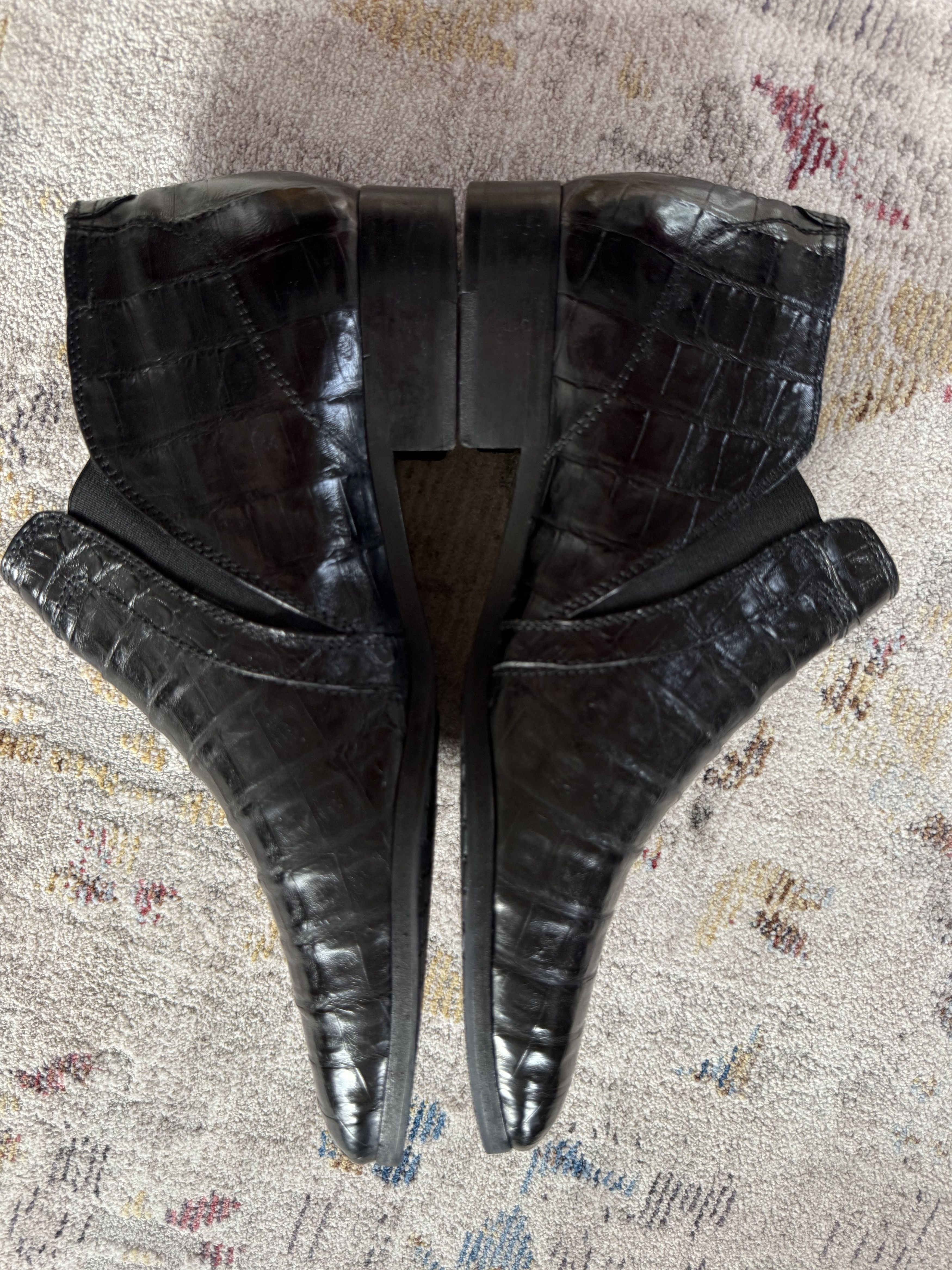 Zilli ZILLI Crocodile Leather Chelsea Boots, Insulated inside Size US 7.5 / EU 40-41 - 4 Thumbnail