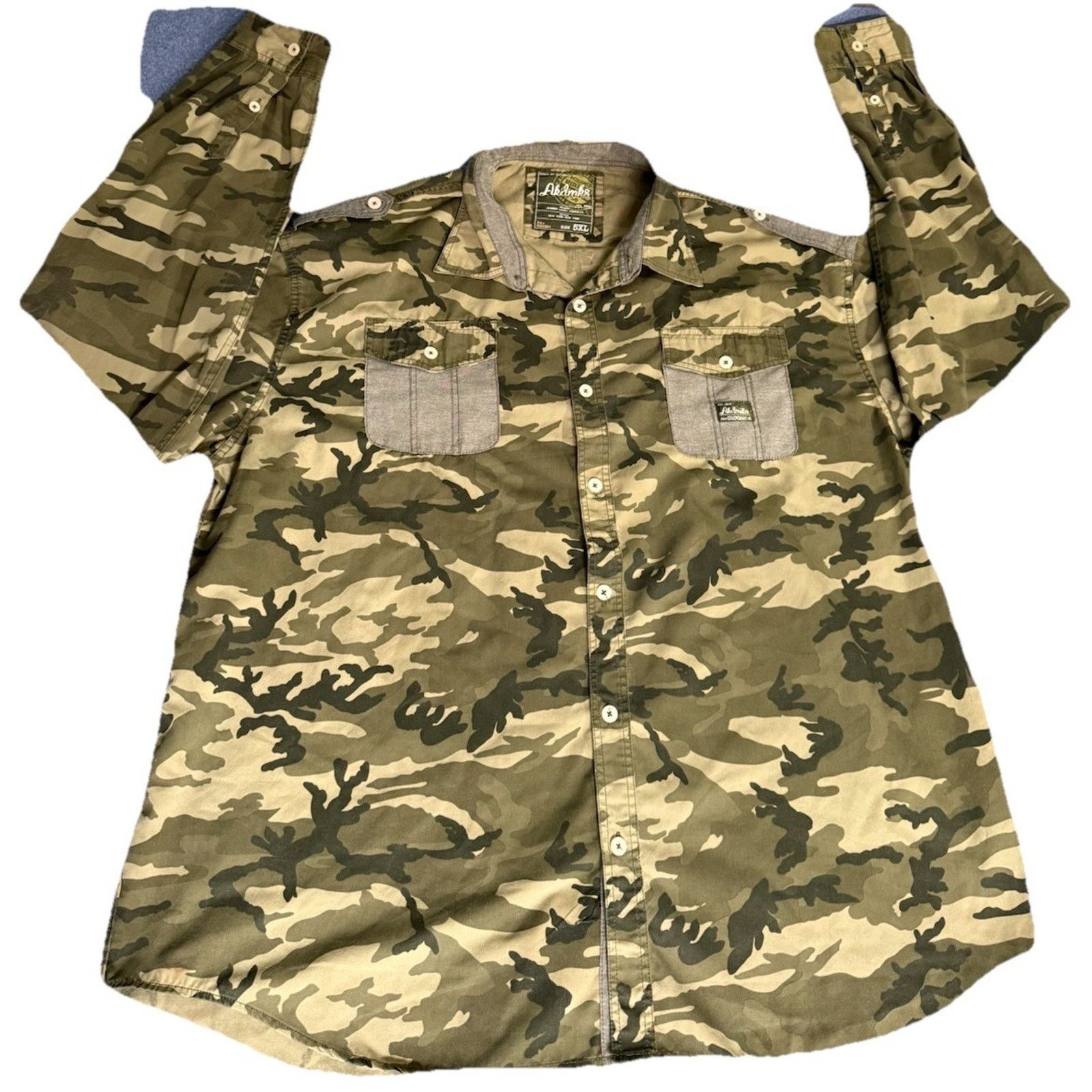 Akademiks Akademiks Y2K Camo Button Down Long Sleeve Shirt 5XL Men’s Size US XXL / EU 58 / 5 - 1 Thumbnail