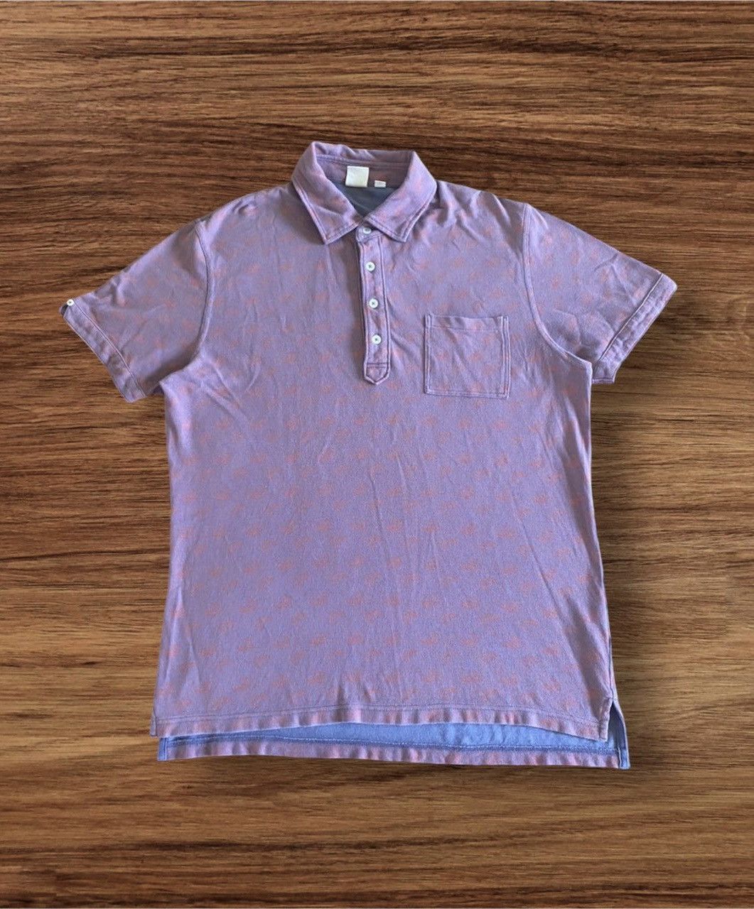Japanese Brand × Michael Bastian × Uniqlo Michael Bastian X Uniqlo Full Print Polo Tee Size US L / EU 52-54 / 3 - 1 Thumbnail