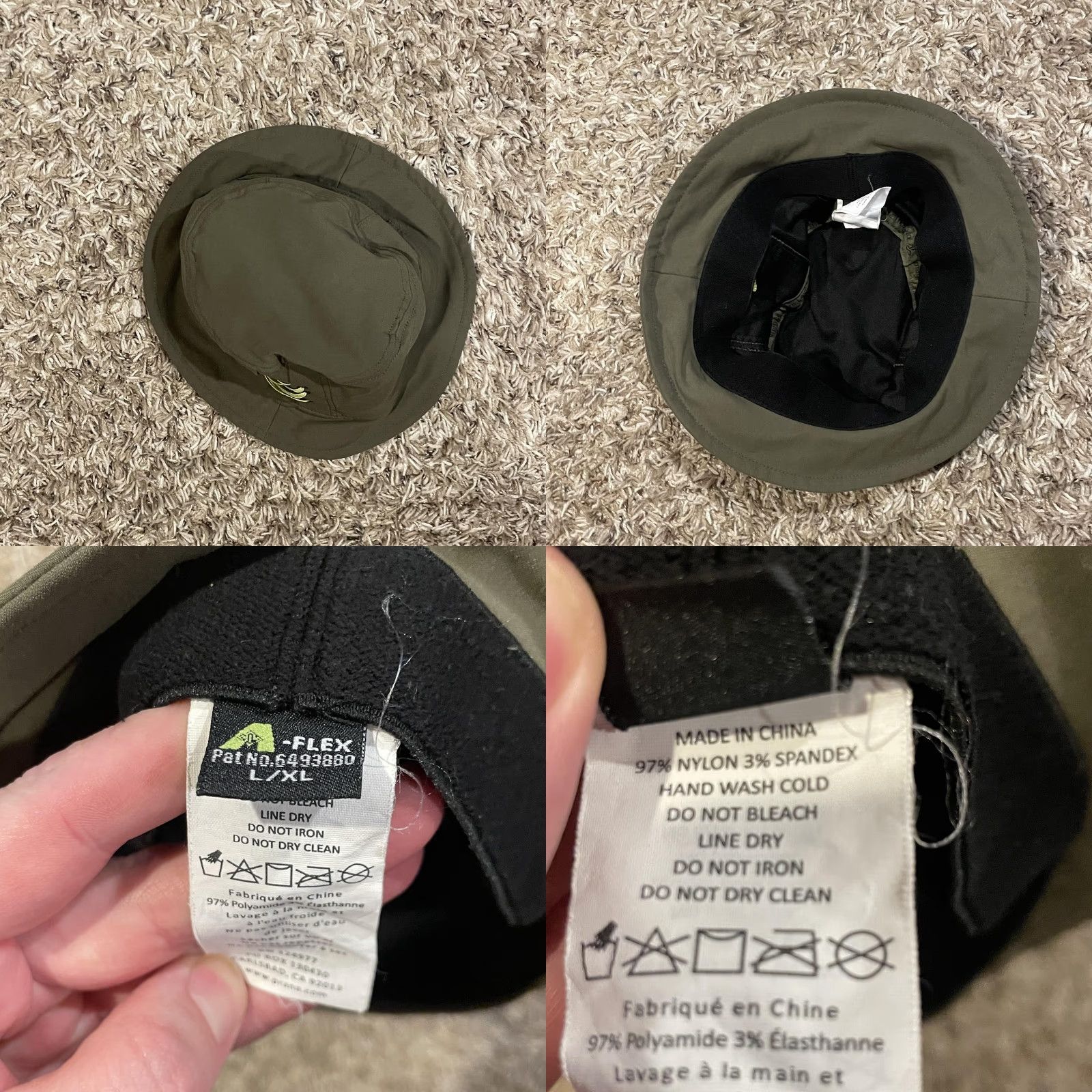 Prana prAna Zion Bucket Hat Womens L/XL Green Neon Lace Outdoor Hiking Nylon Size ONE SIZE - 8 Thumbnail