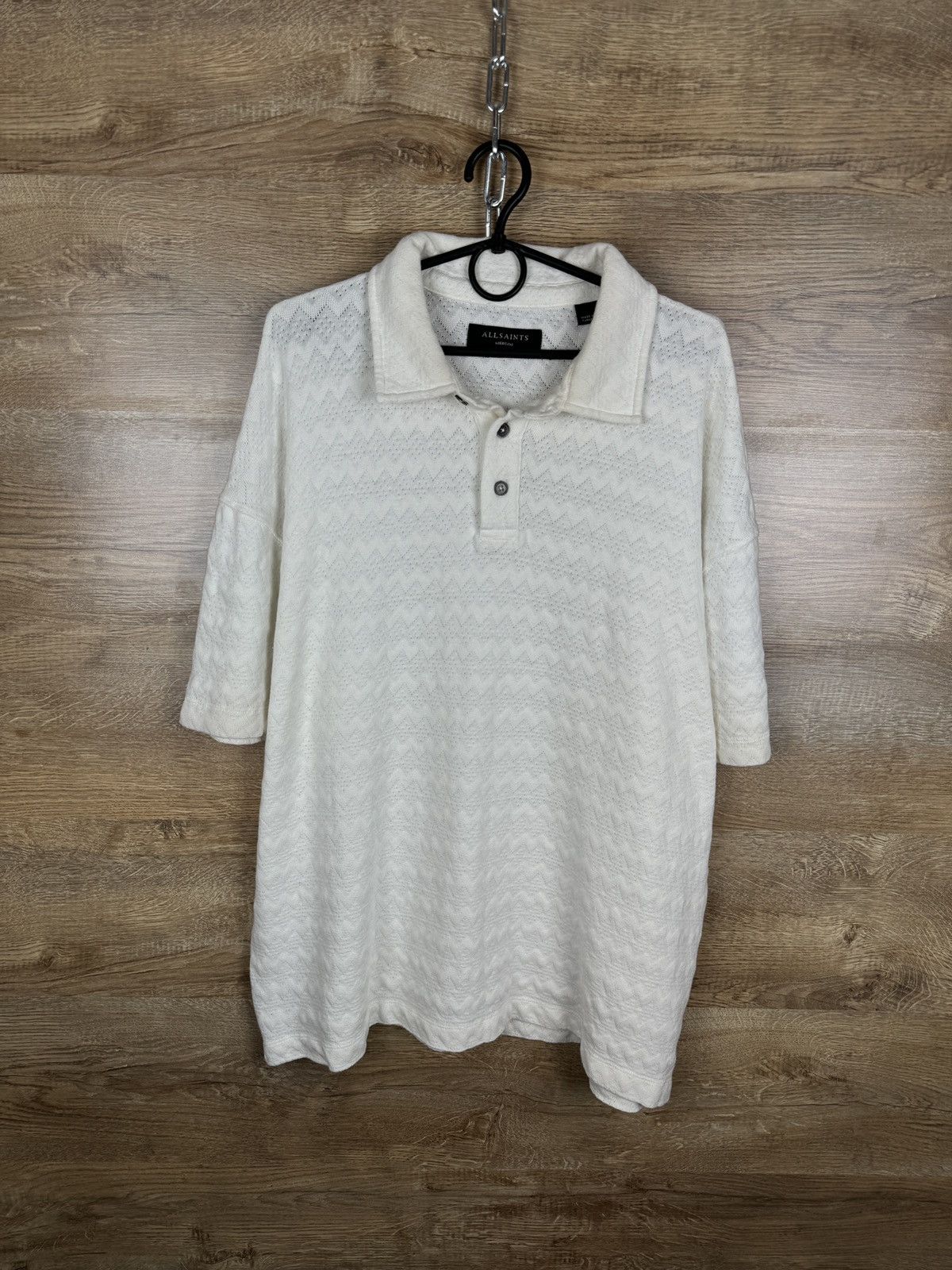 Allsaints × Japanese Brand Mens AllSaints Rafa Oversized Polo T-shirt polos luxury Size US M / EU 48-50 / 2 - 2 Thumbnail