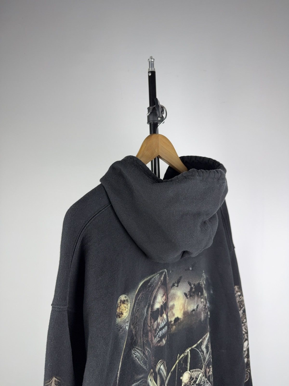 Harley Davidson Vintage 90s Faded Biker Death on Harley Logo Moto Hoodie Size US L / EU 52-54 / 3 - 11 Thumbnail