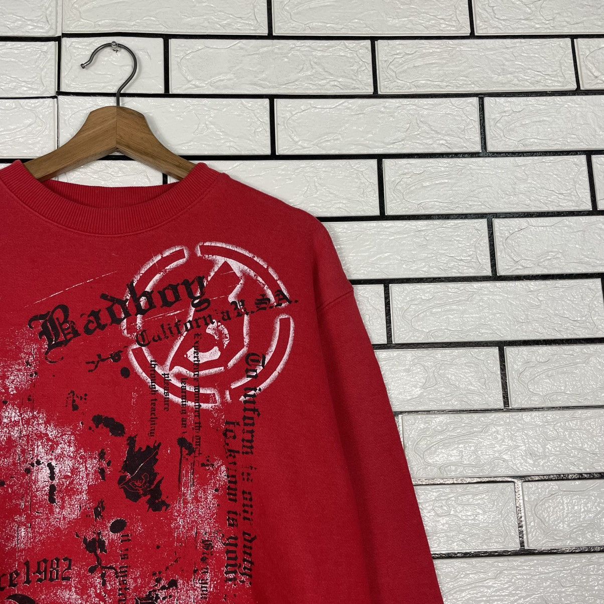 Japanese Brand Bad Boy Big Print Red Sweatshirt Size US M / EU 48-50 / 2 - 5 Thumbnail