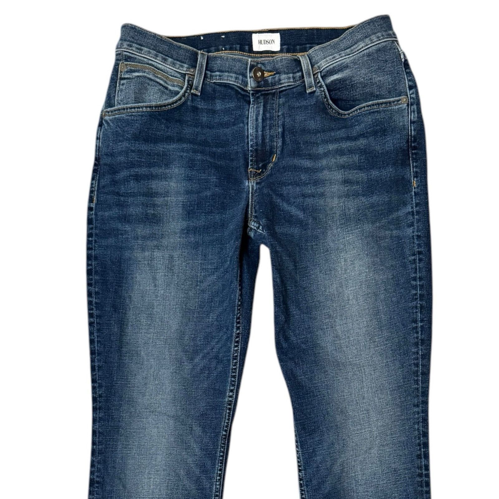 Hudson Hudson Blake Slim Straight Jeans Medium Wash w Fading Size US 32 / EU 48 - 2 Thumbnail