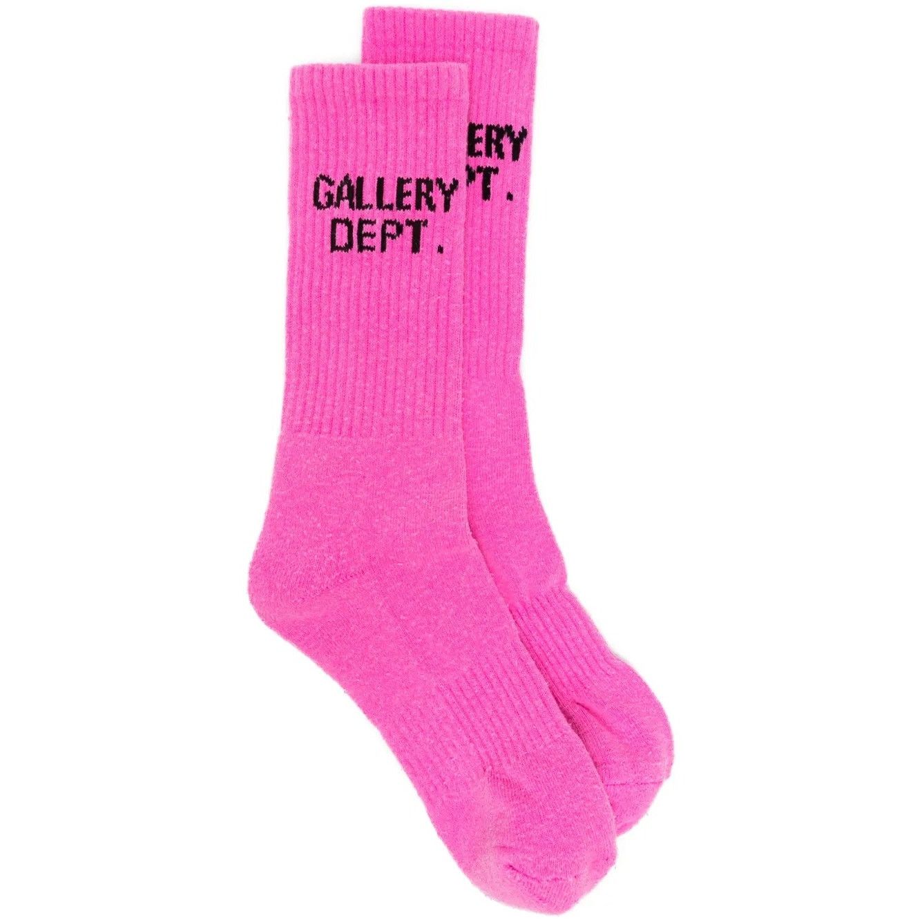 Gallery Dept. Flo Pink Clean Logo Intarsia Knit Socks