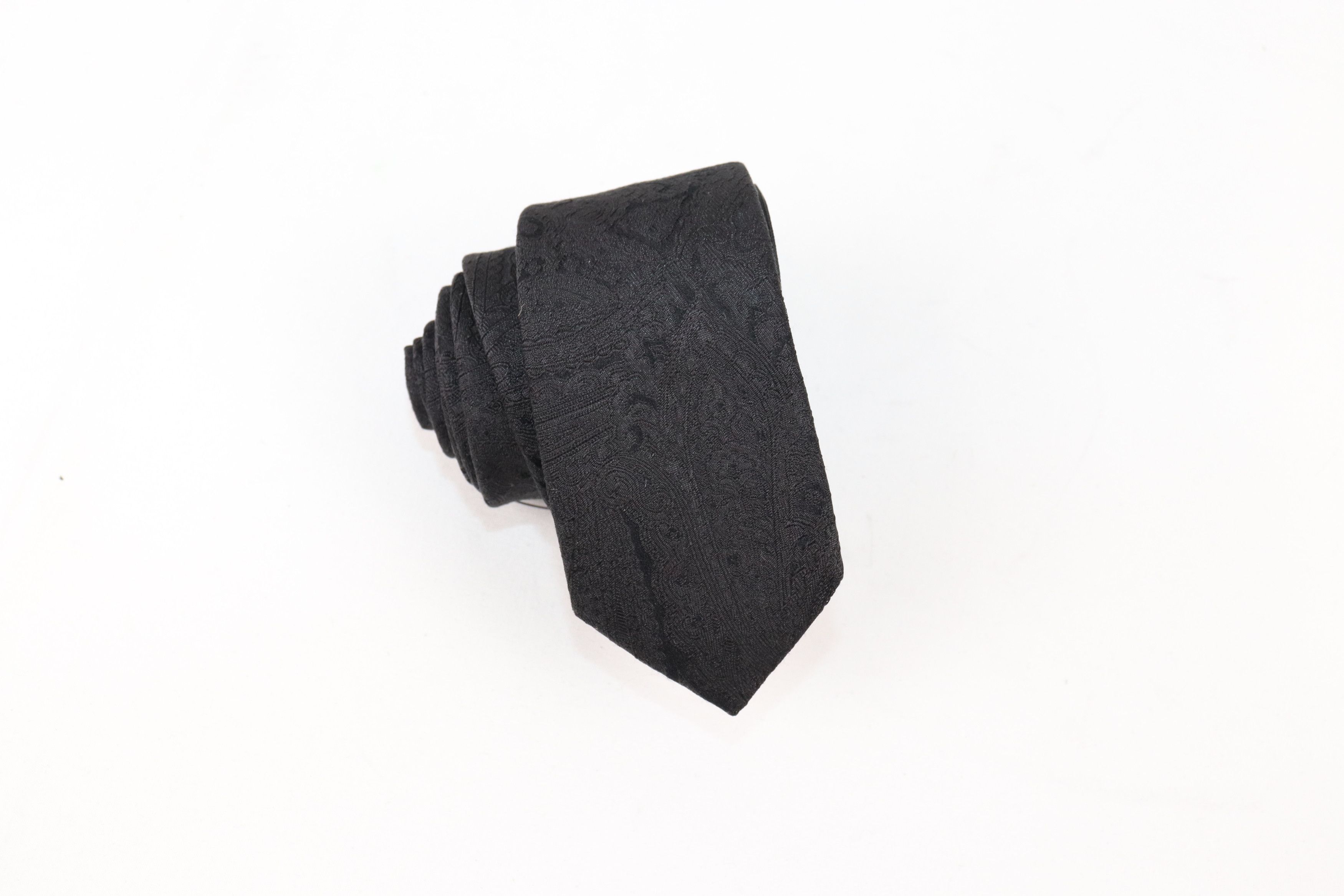 Saint Laurent Paris o1rshd Size: L / Paisley Tie in Black Size ONE SIZE - 6 Thumbnail
