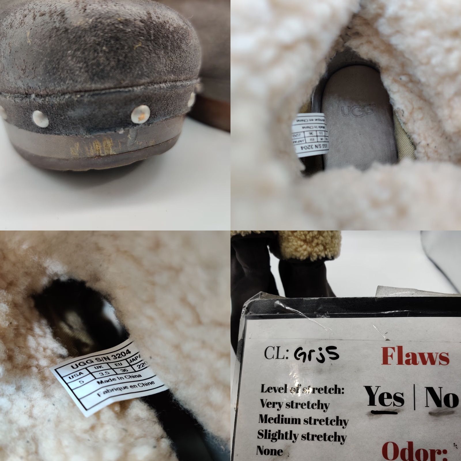 Ugg UGG Womens Lynnea Gray Suede Boots Size 5 Fold Over Sheepskin Shearling Lined Size US 5 / IT 35 - 9 Thumbnail