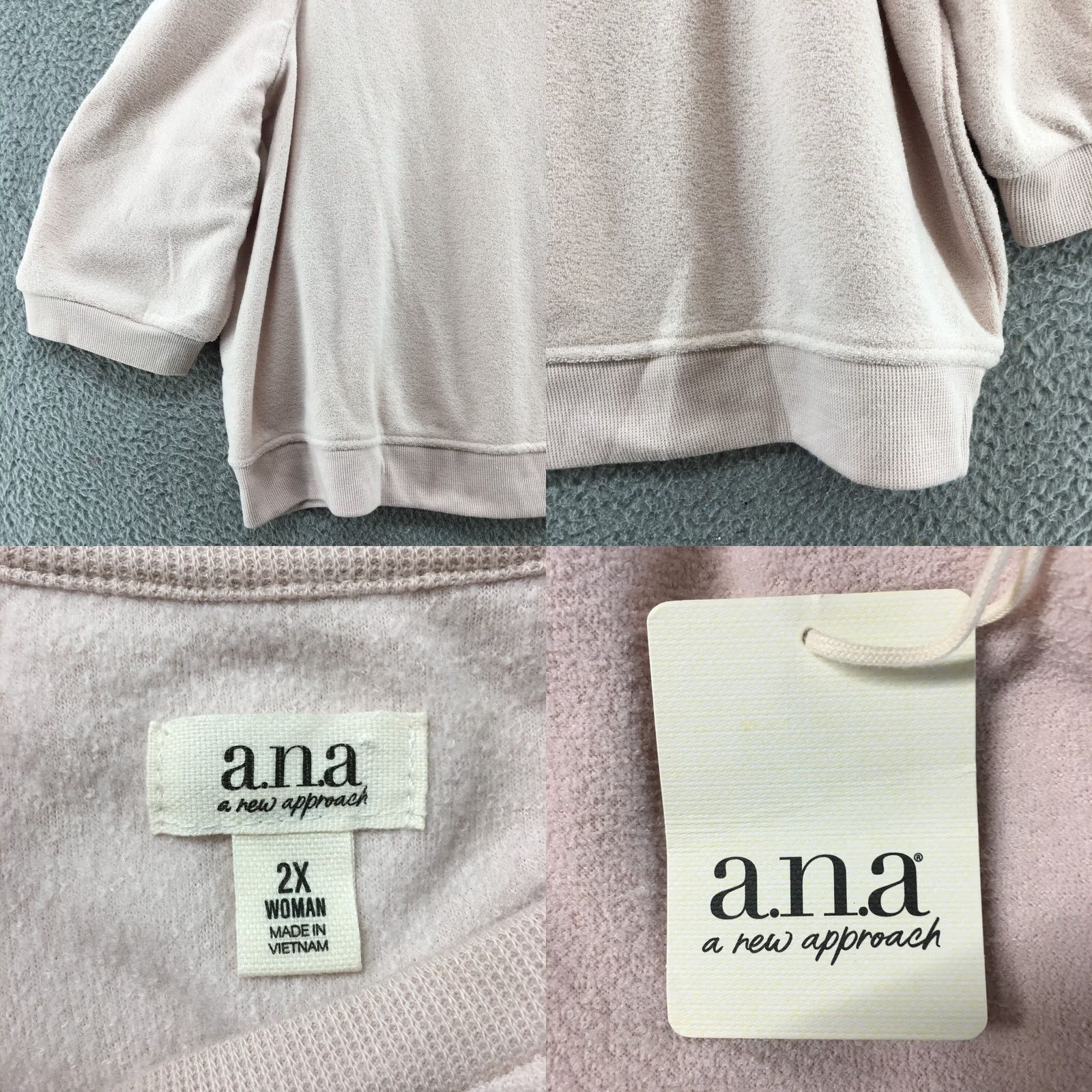 Pinko ANA A New Approach Sweatshirt Womens 2X Pink Crew Neck Pullover Puff Sleeve NEW Size XXL / US 16-18 / IT 52-54 - 10 Thumbnail