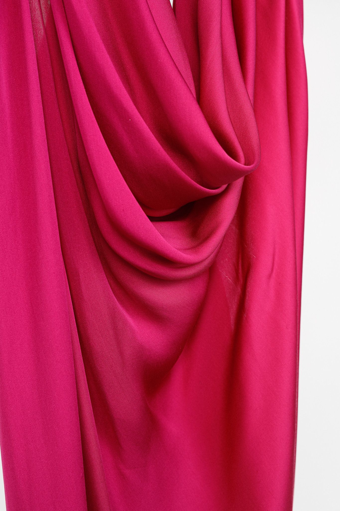 Lanvin Lanvin SS/13 Fuchsia Silk Charmeuse Cowl-Neck Blouse Size M / US 6-8 / IT 42-44 - 6 Thumbnail