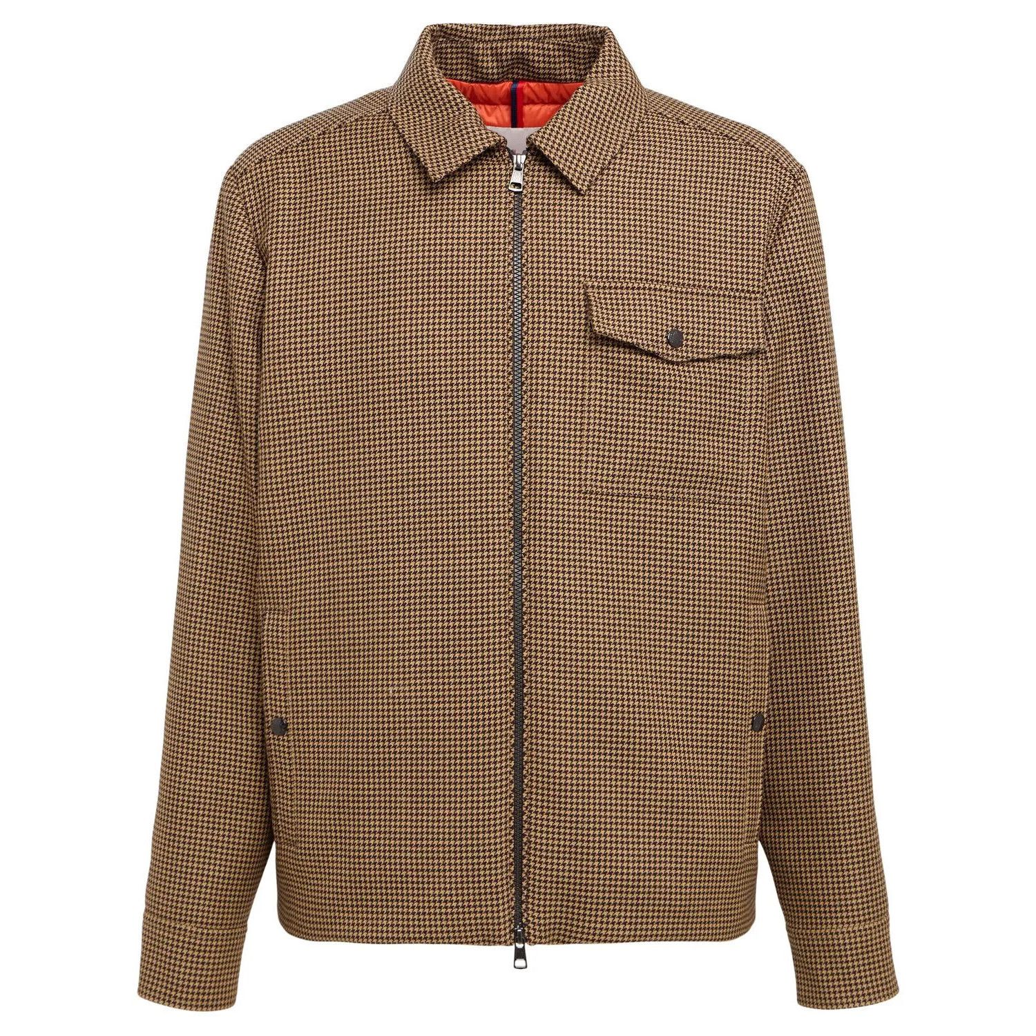 MONCLER Escaut Beige/Brown Wool Jacket New (Men's size:XL;)