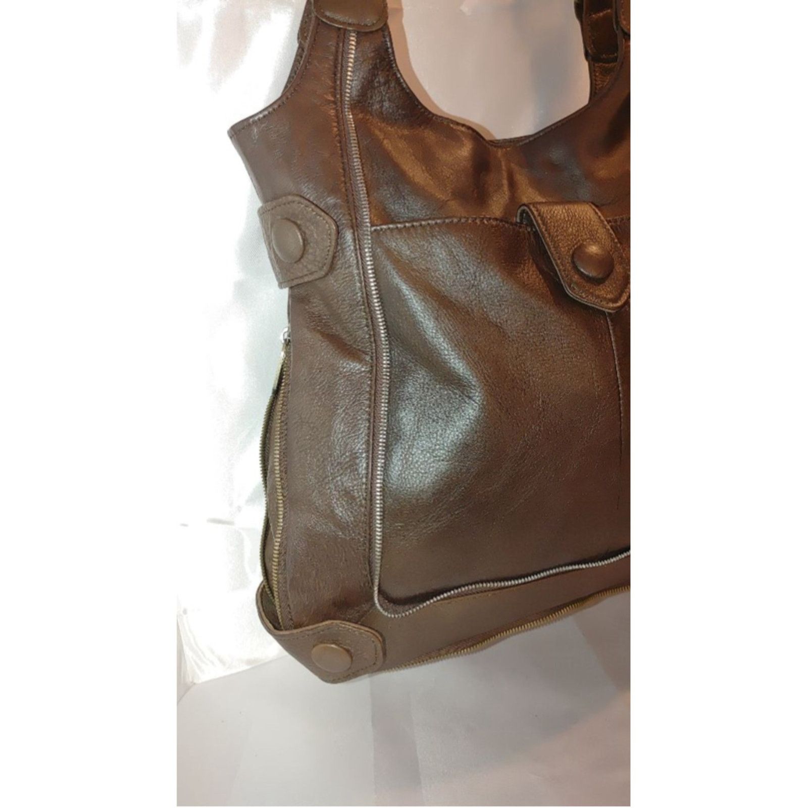 Leather Amerileather Judelle Universal Leather Satchel Size ONE SIZE - 3 Thumbnail