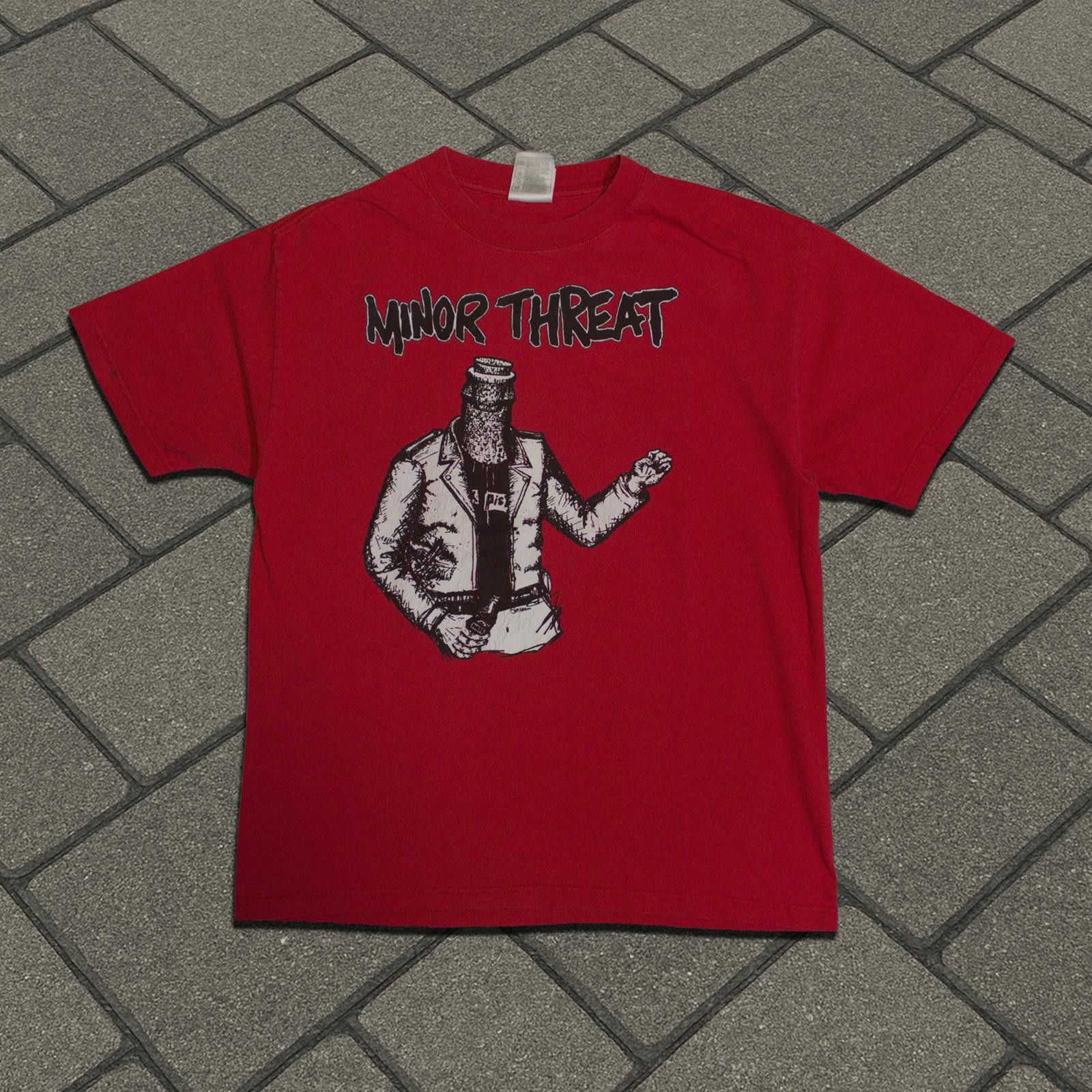 Vintage 90’s Minor Threat Bottlehead Tee Size US L / EU 52-54 / 3 - 1 Thumbnail
