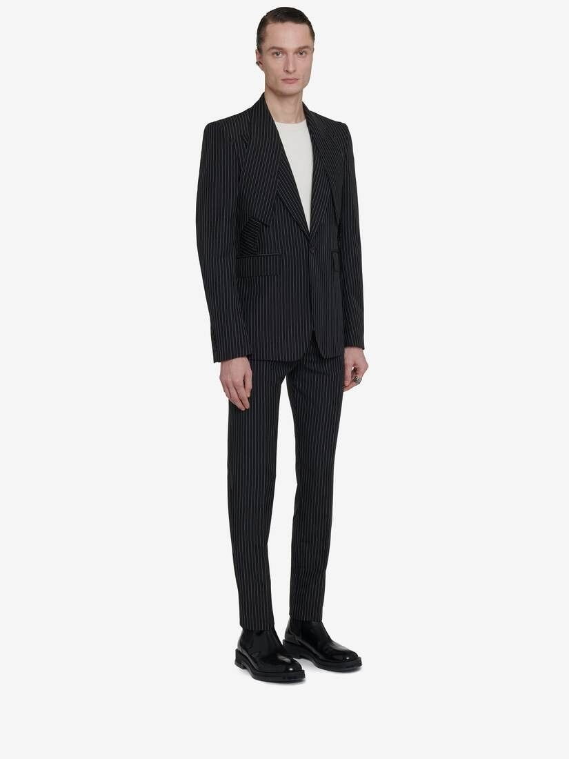 Alexander McQueen o1w1db10925 Reverse Lapel Single-Breasted Jacket in Black Size US S / EU 44-46 / 1 - 5 Thumbnail