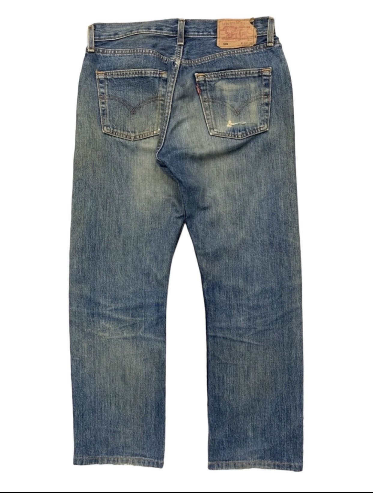 Levi's Vintage Levis UK Made Mud Wash Distressed Denim Pant (AC11) Size US 29 - 2 Thumbnail