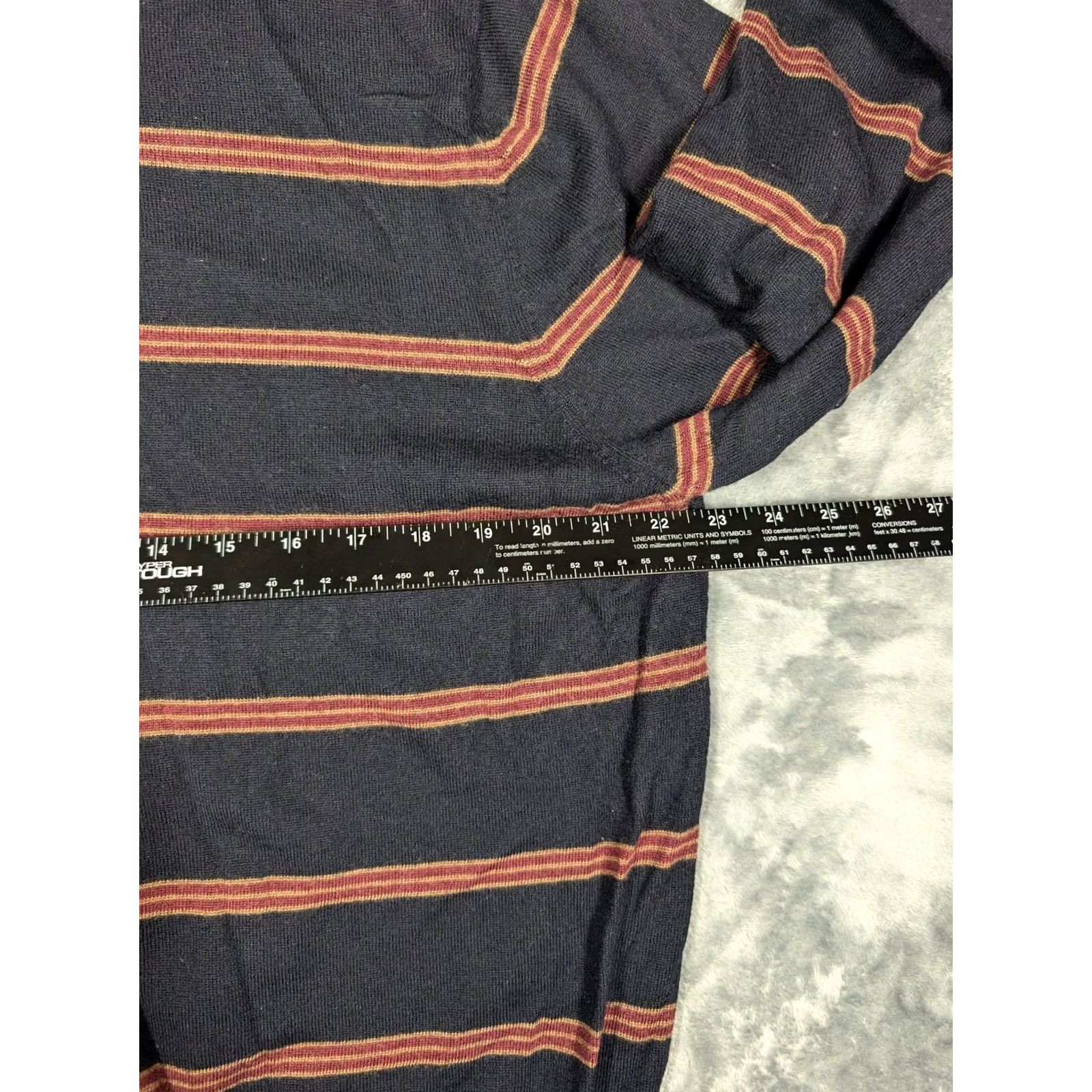 Brooks Brothers Brooks Brothers Sweater Mens 2XL Navy Red Striped Merino Wool Crewneck Knit Pullover Size US XXL / EU 58 / 5 - 3 Thumbnail