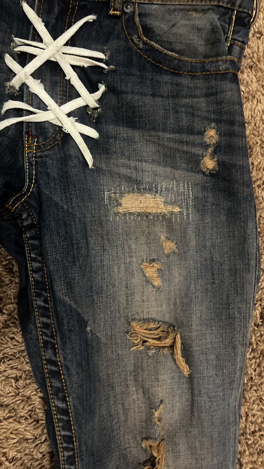 Vintage 1 of 1 "War Saint" Denim (Custom) Size US 32 / EU 48 - 3 Thumbnail