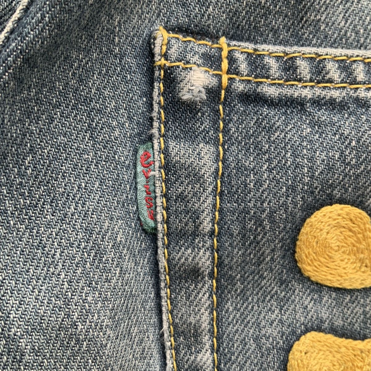 Evisu × Japanese Brand EVISU DOWLUCK EMBROIDERED SELVEDGE JEANS Size US 26 / EU 42 - 9 Thumbnail