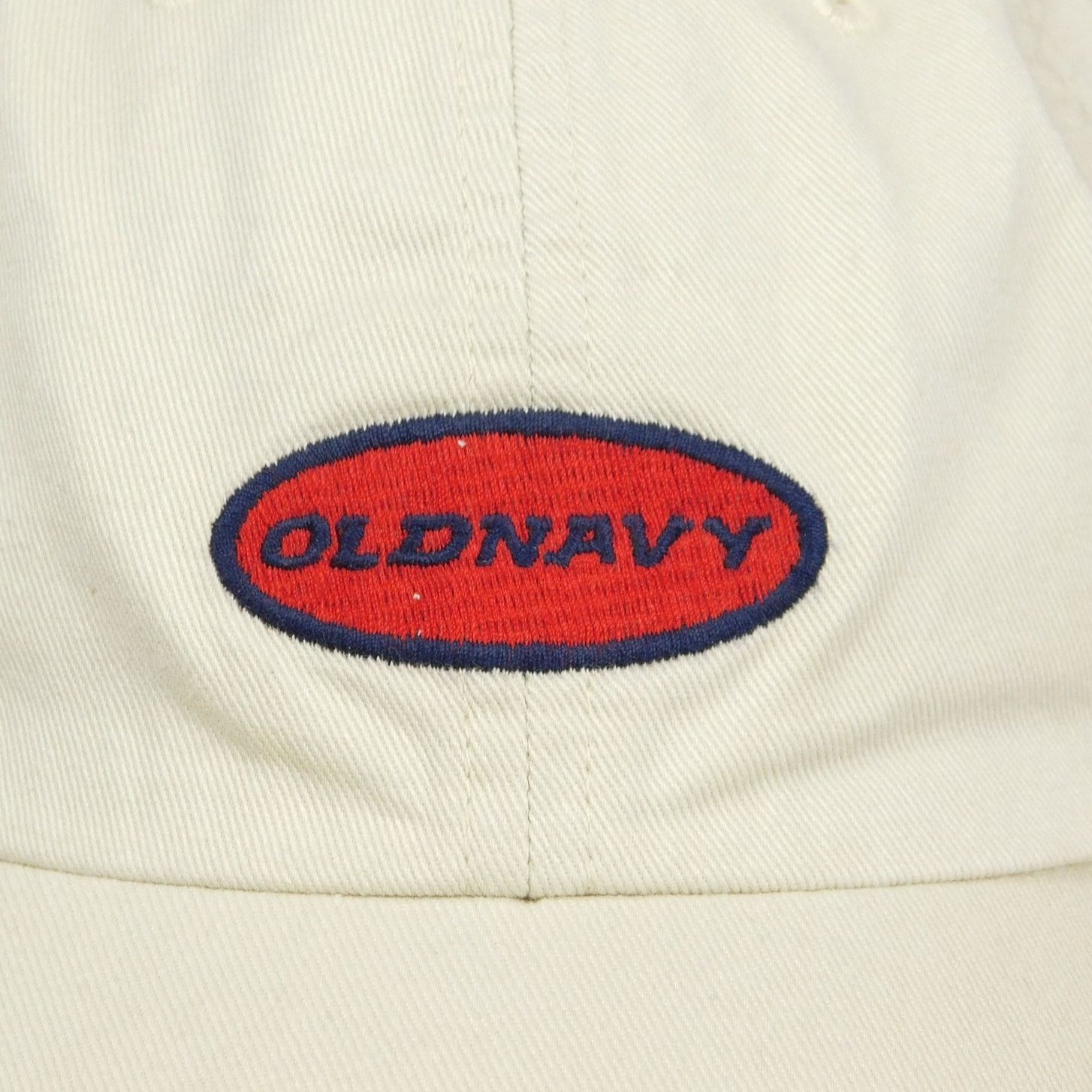 Old Navy Y2K Old Navy Dad Hat Cream Red Blue Oval Logo Strapback Cap Size ONE SIZE - 2 Thumbnail
