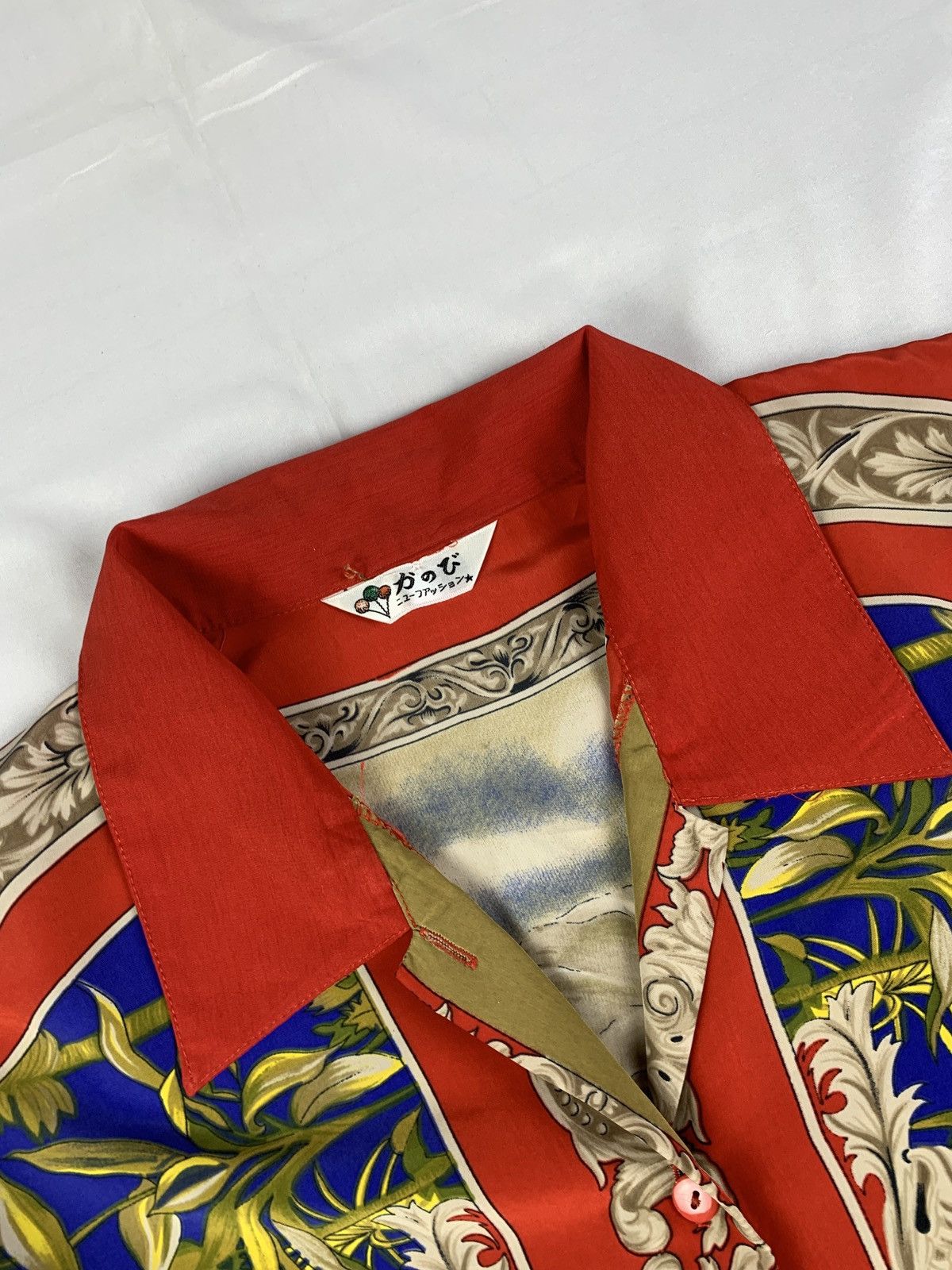 Japanese Brand 1990s Kanobi Japan Flower Elephant Art Graphic Silk Shirt Size M / US 6-8 / IT 42-44 - 8 Thumbnail