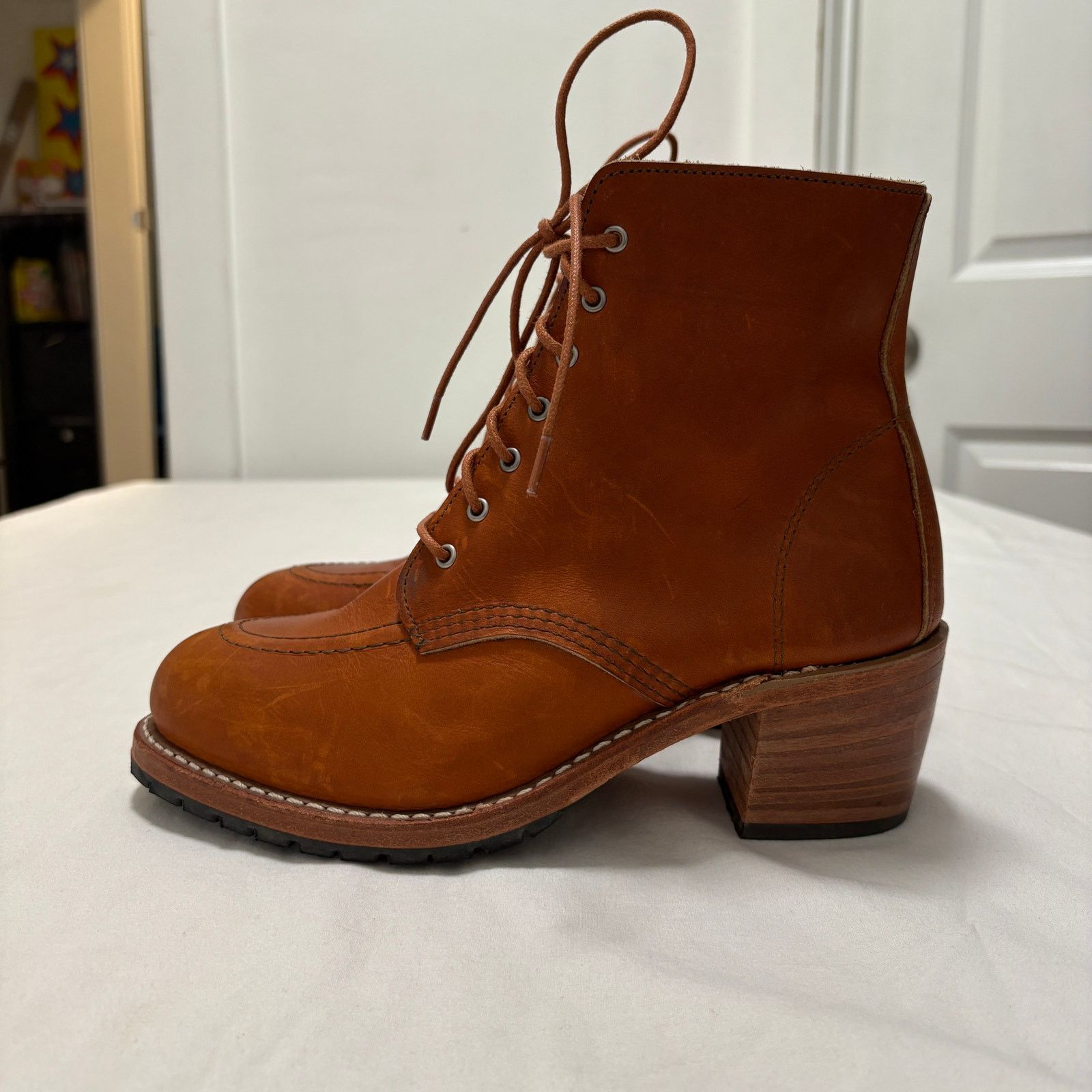 Red Wing Red Wing 3404 Leather Lace Oro Legacy Heritage Clara Boots Size US 8 / IT 38 - 3 Thumbnail