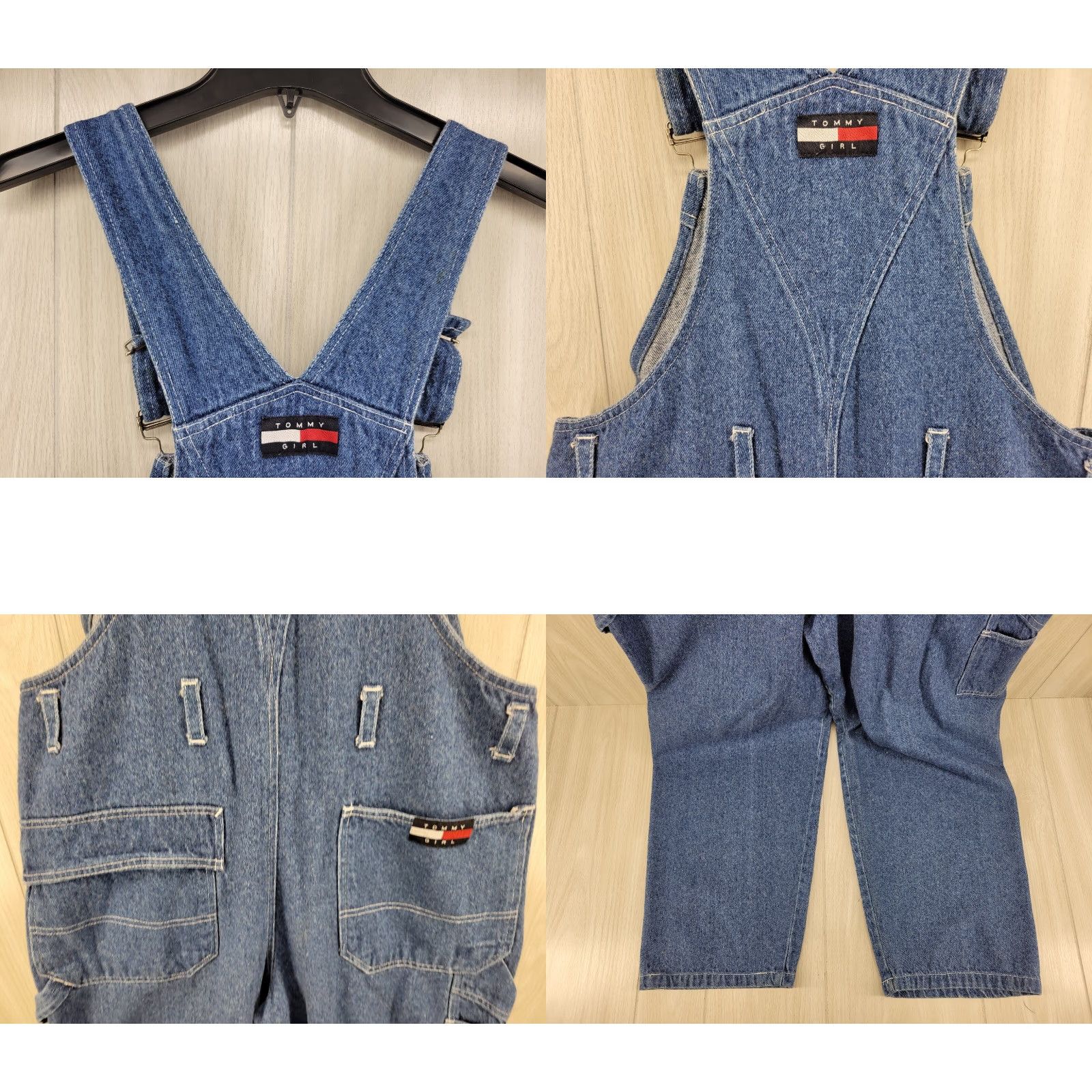 Tommy Hilfiger VINTAGE Tommy Hilfiger Tommy Girl Spell Out Bib Overalls Jeans Women Medium Blue 90s Fashion Size 32" / US 10 / IT 46 - 8 Thumbnail