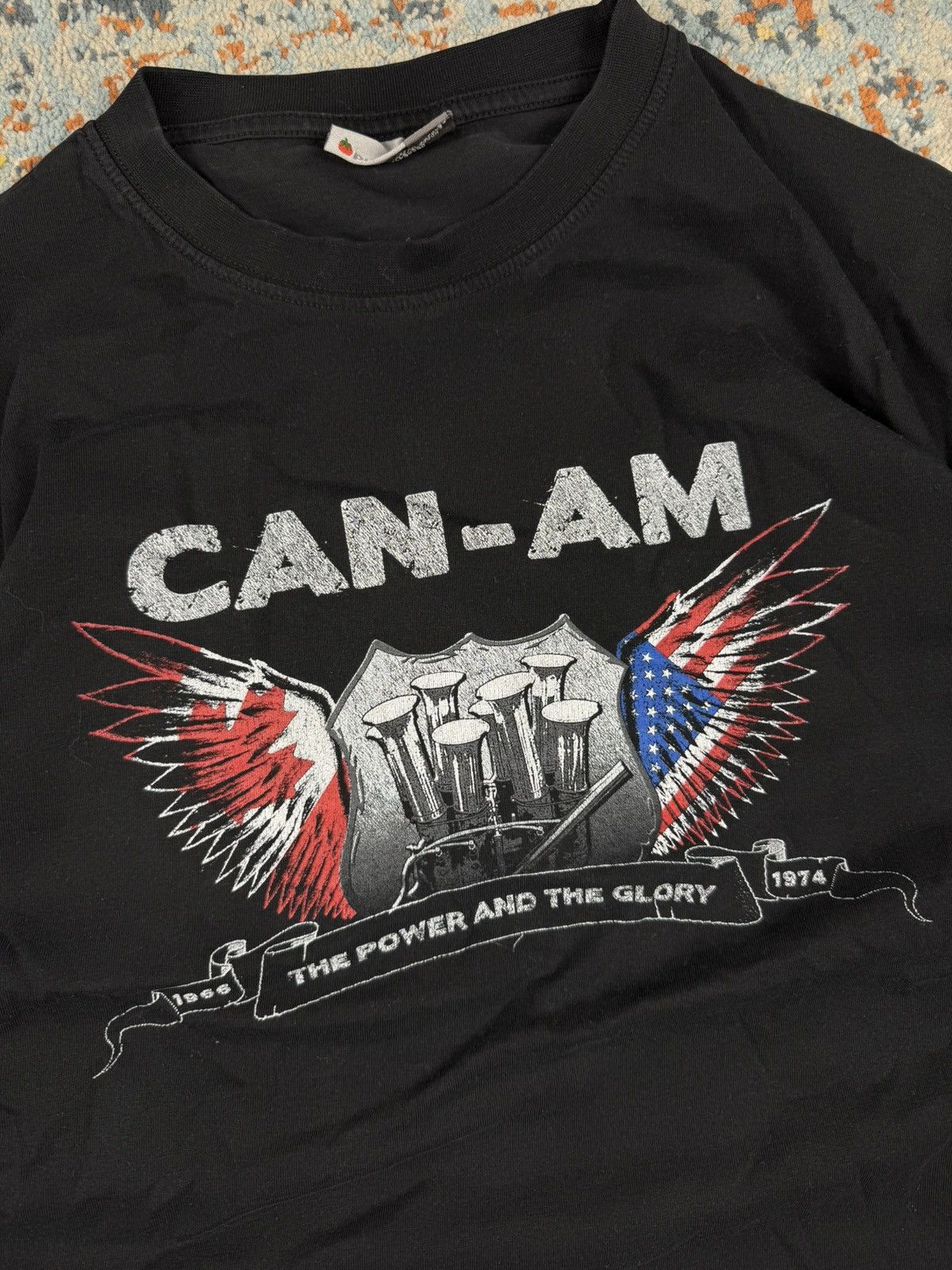 Vintage Vintage 00s CAN-AM V8 the power and the glory graphic tee Size US M / EU 48-50 / 2 - 4 Thumbnail