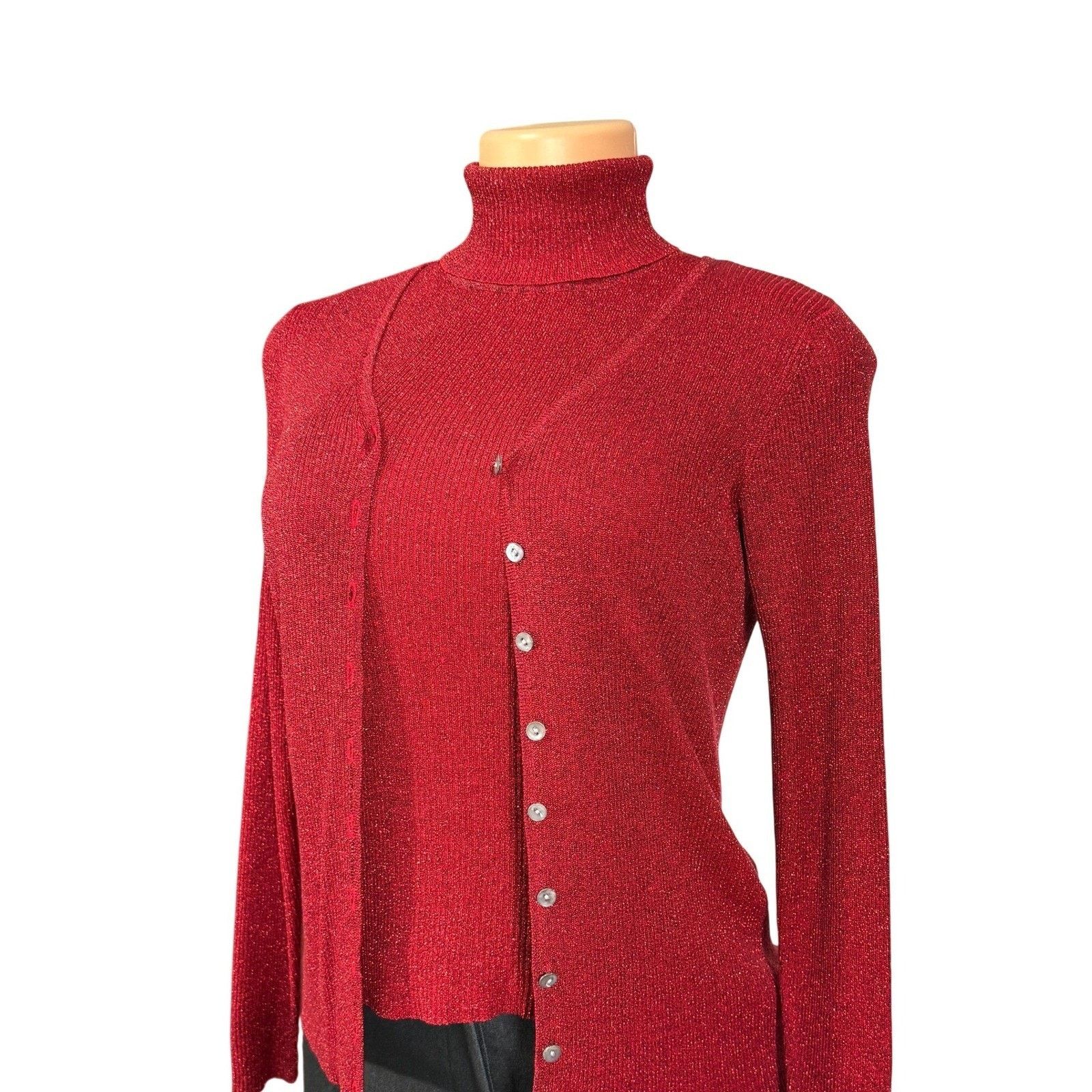 Other Petite Sophisticate Turtleneck Top & Cardigan Set 5P Size M / US 6-8 / IT 42-44 - 3 Thumbnail