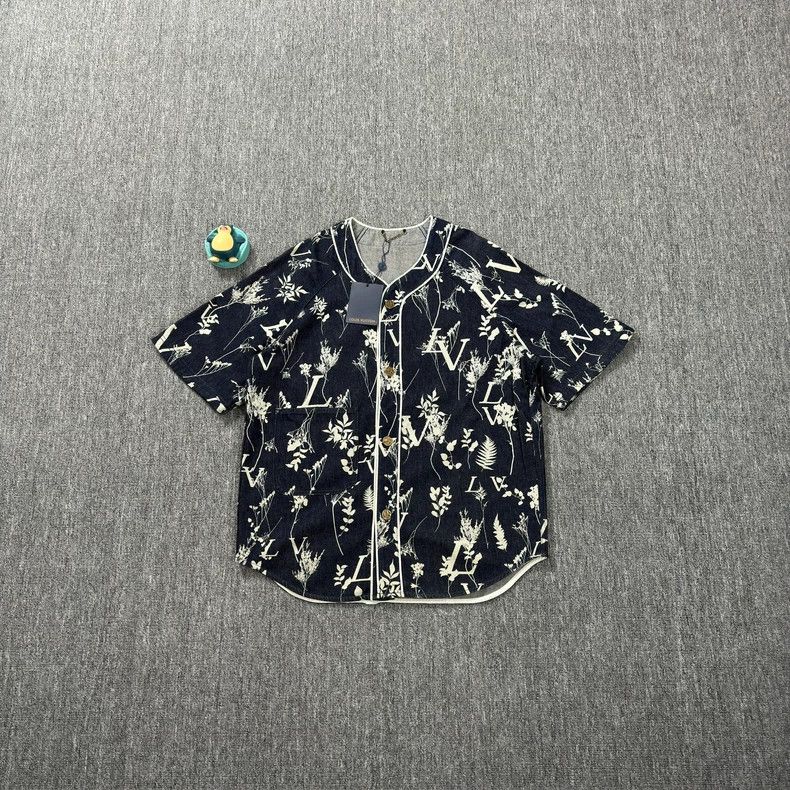 Louis Vuitton LOUIS VUITTON Flower Wheat Spike Short Sleeve Shirt 2501-Ne Size US M / EU 48-50 / 2 - 1 Thumbnail