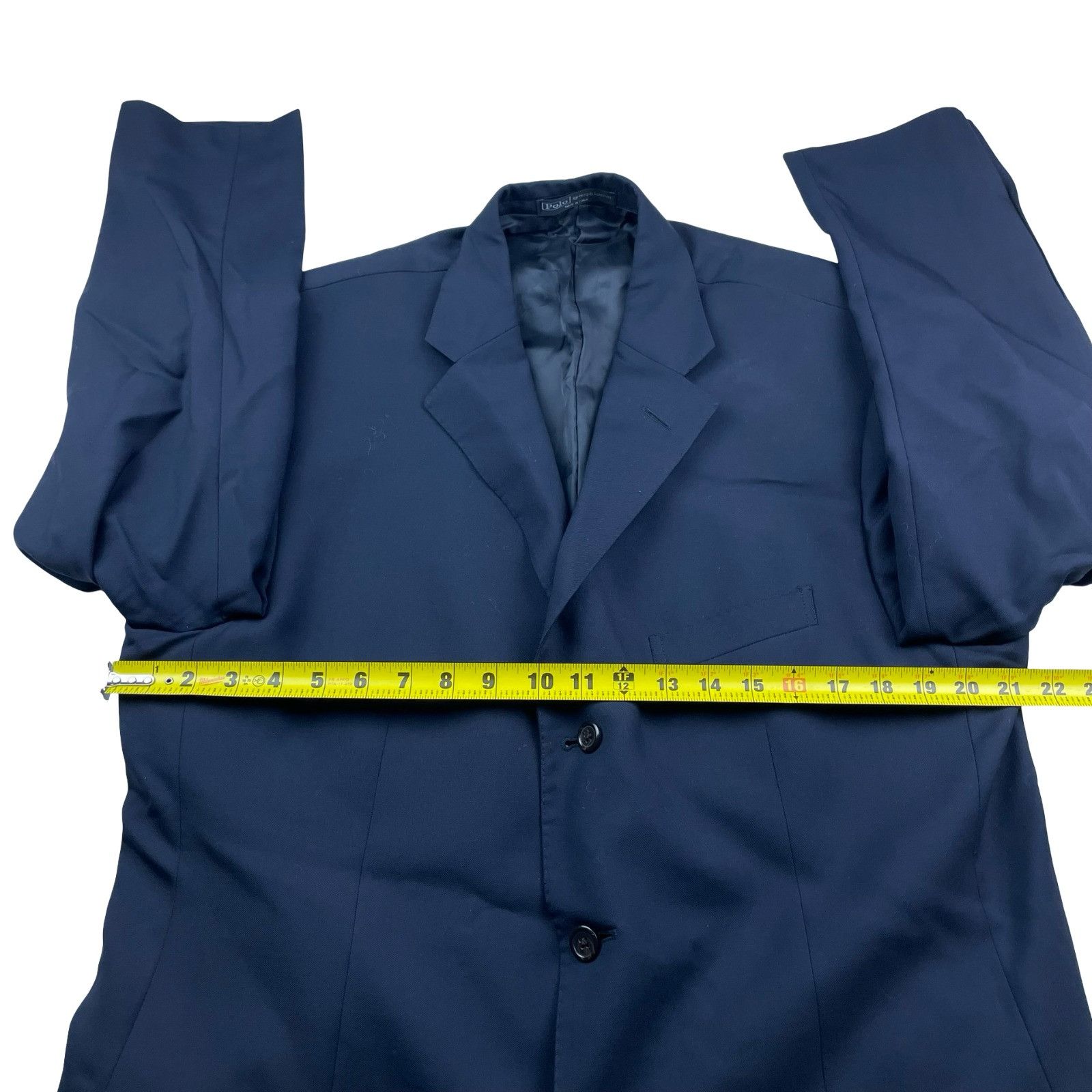Polo Ralph Lauren Polo Ralph Lauren Men's 100% Wool 3-Button Blazer Navy Blue Size 44R - 9 Thumbnail