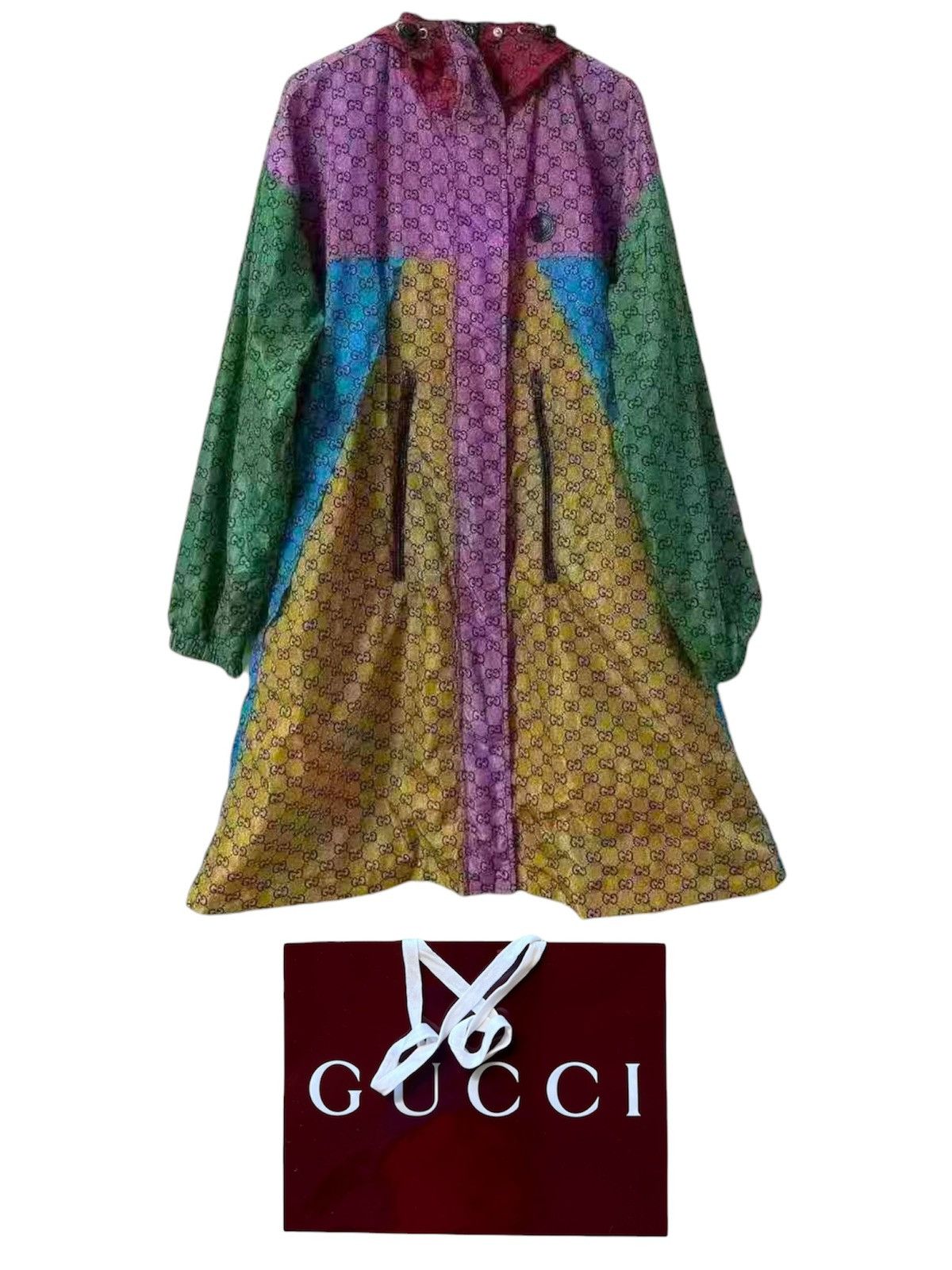 Gucci Gucci 40 multicolor GG monogram windbreaker Coat Size S / US 4 / IT 40 - 1 Thumbnail