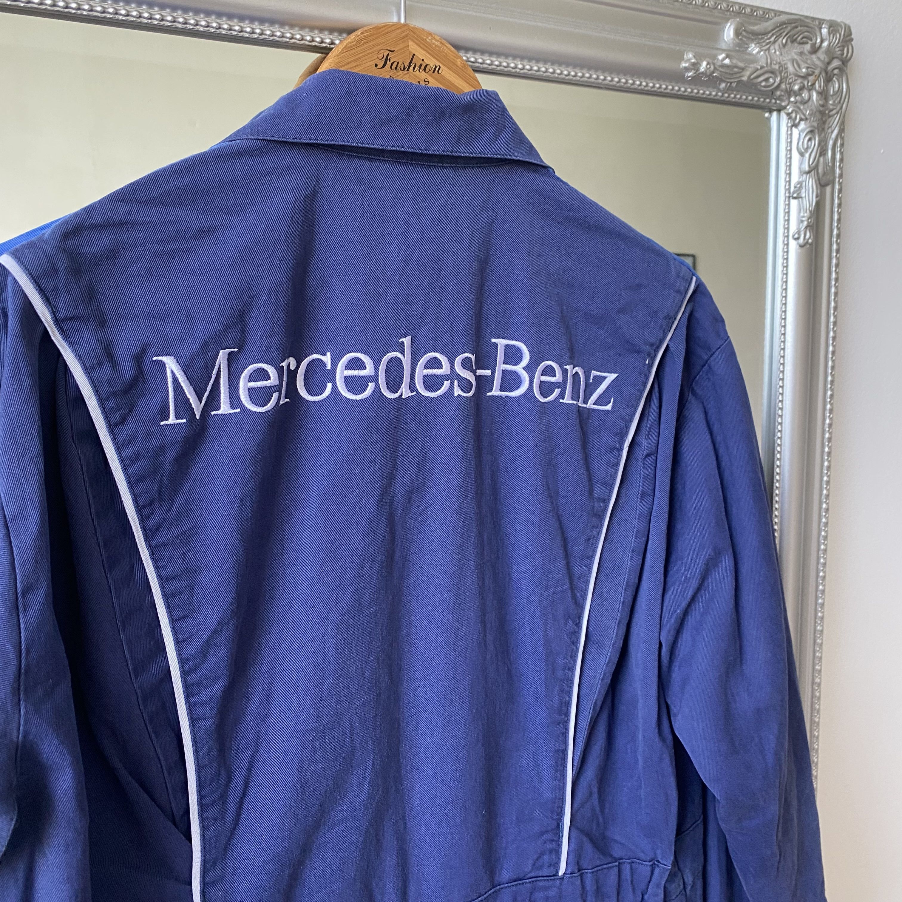 Mercedes-Benz 🛻 Vintage F1 Racing Mercedes Benz work jumpsuit Coverall Size US 29 - 9 Thumbnail