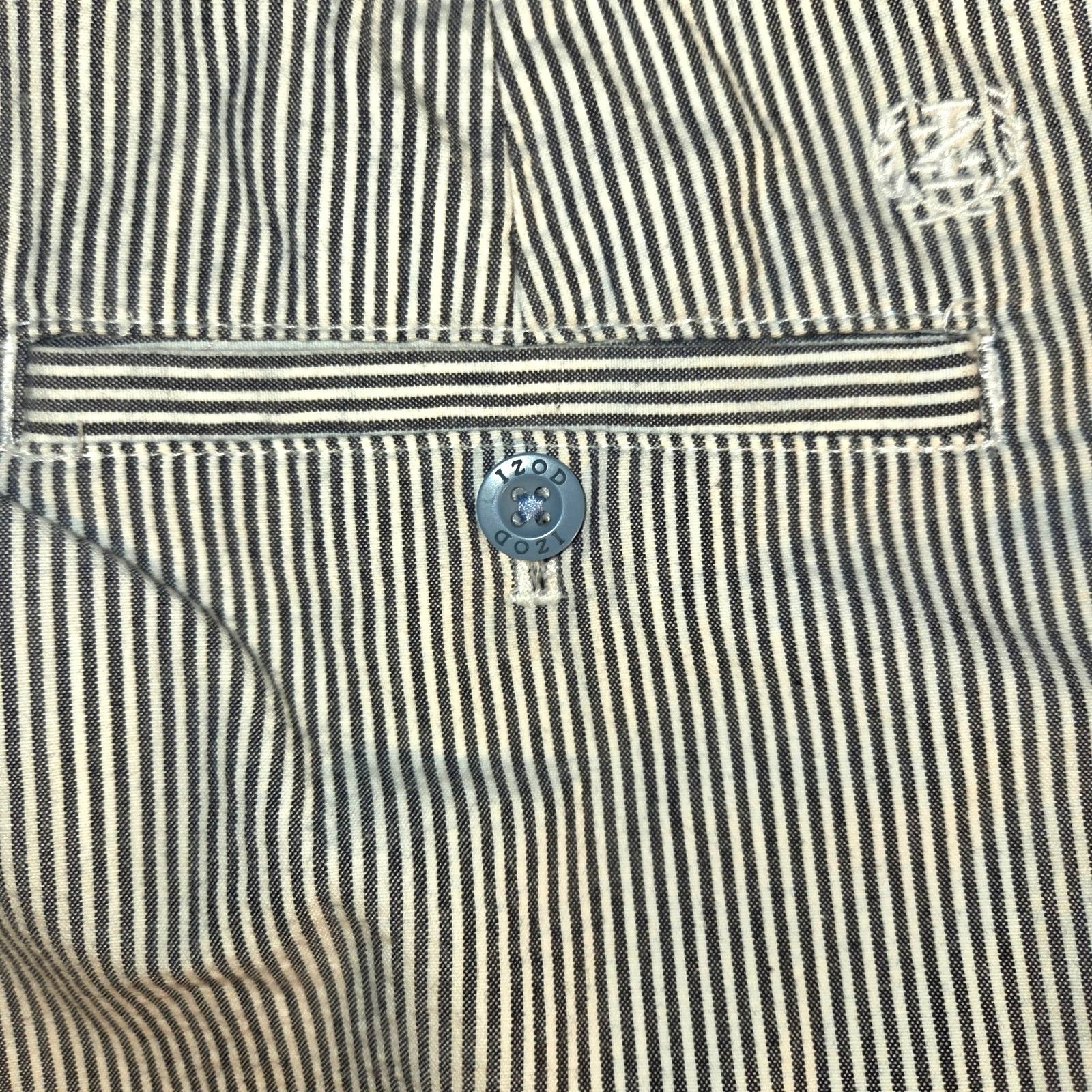 Izod Izod White and Blue Striped Cargo Shorts - Size 36 Size US 36 / EU 52 - 5 Thumbnail