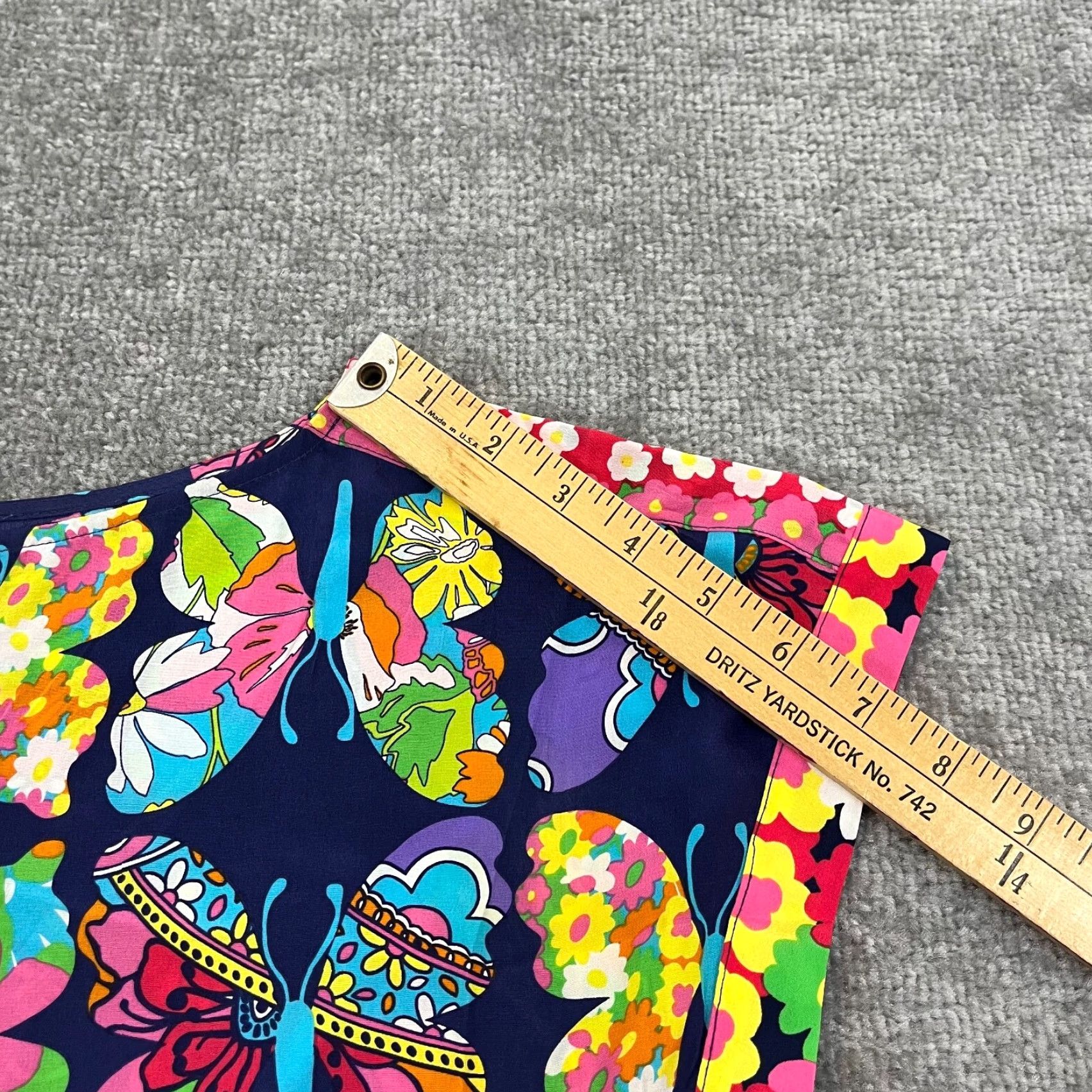 Lilly Pulitzer Lilly Pulitzer Top Womens Small Blue Colorful Butterfly 100% Silk Round Size S / US 4 / IT 40 - 5 Thumbnail
