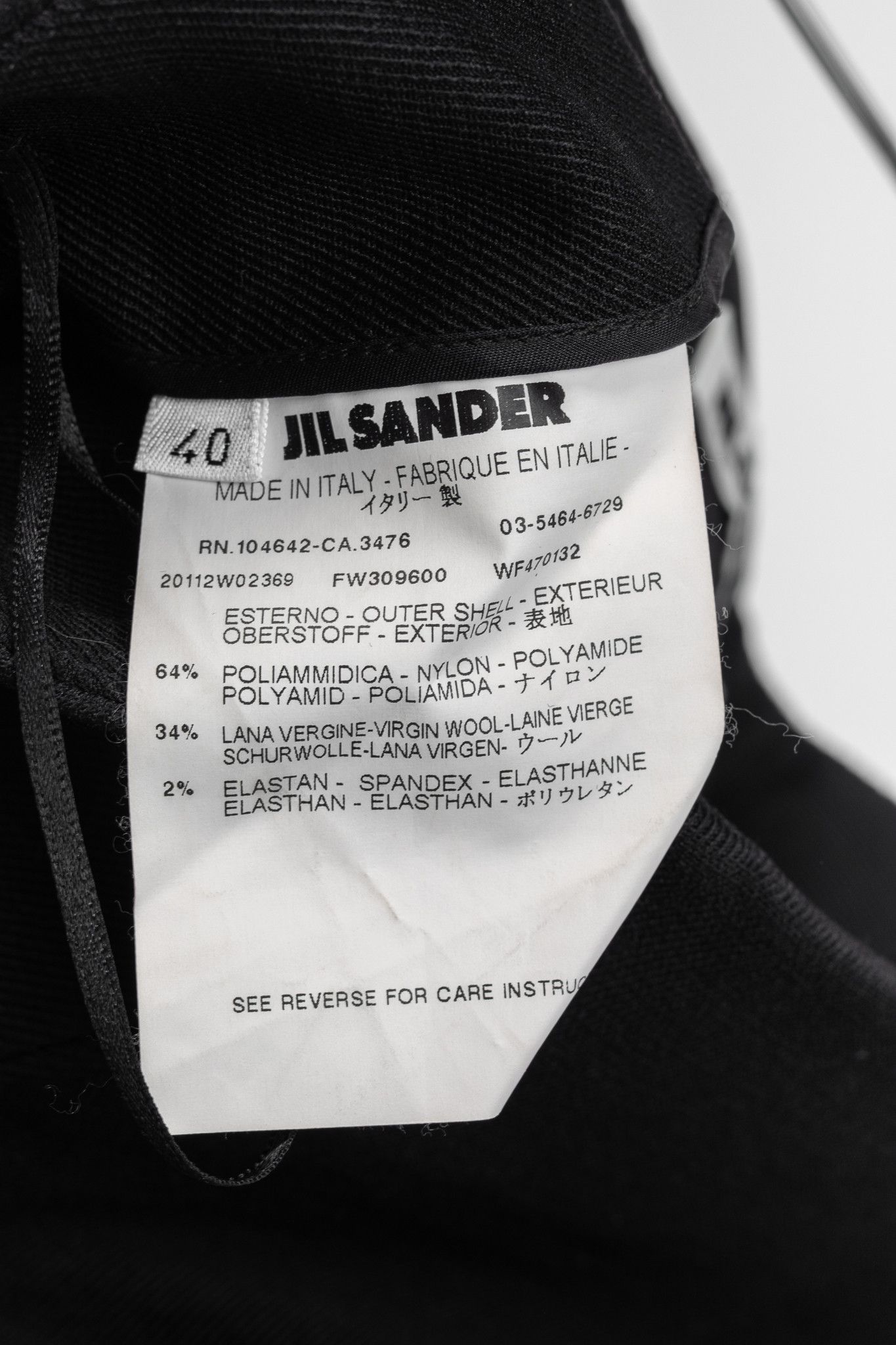 Jil Sander Jil Sander Black Wool-Blend Twill Slim Ankle-Length Trousers Size 27" / US 4 / IT 40 - 8 Thumbnail